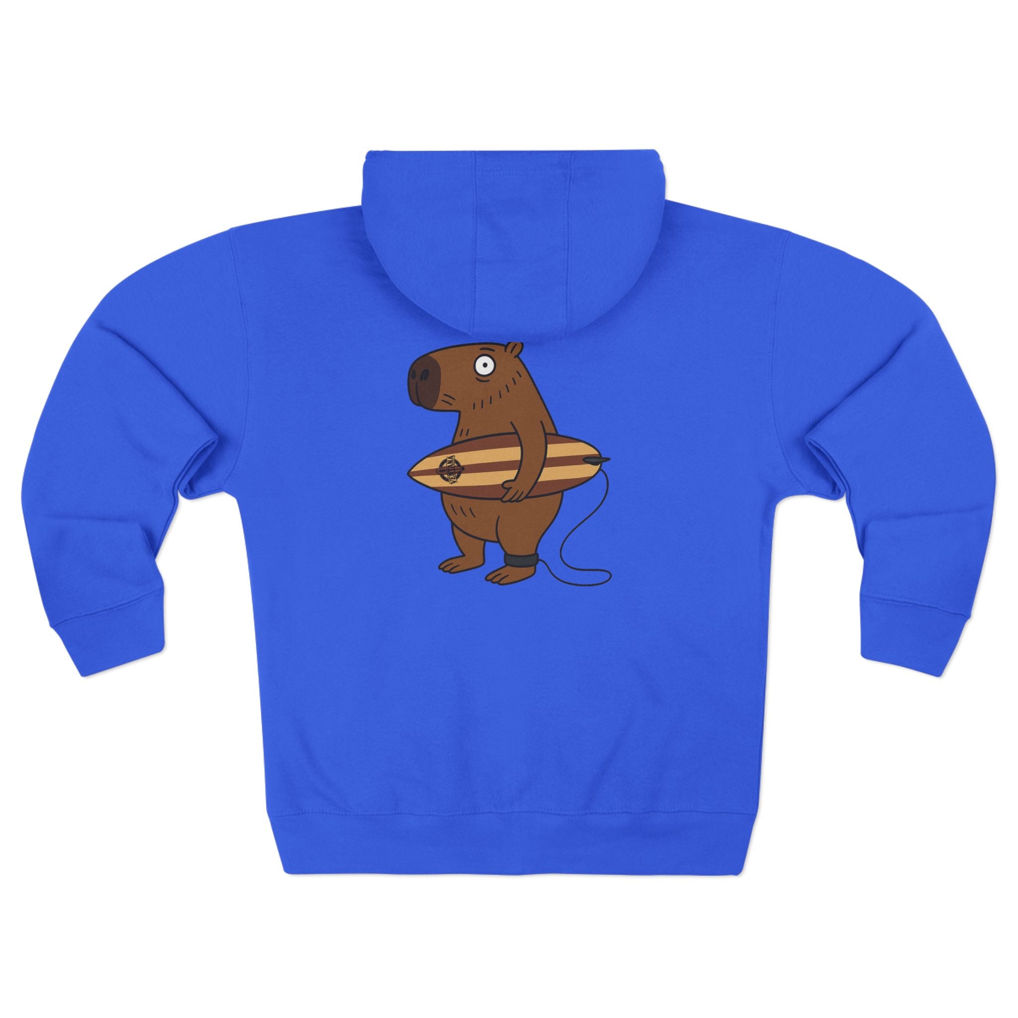 Capybara Surfer Zip Hoodie