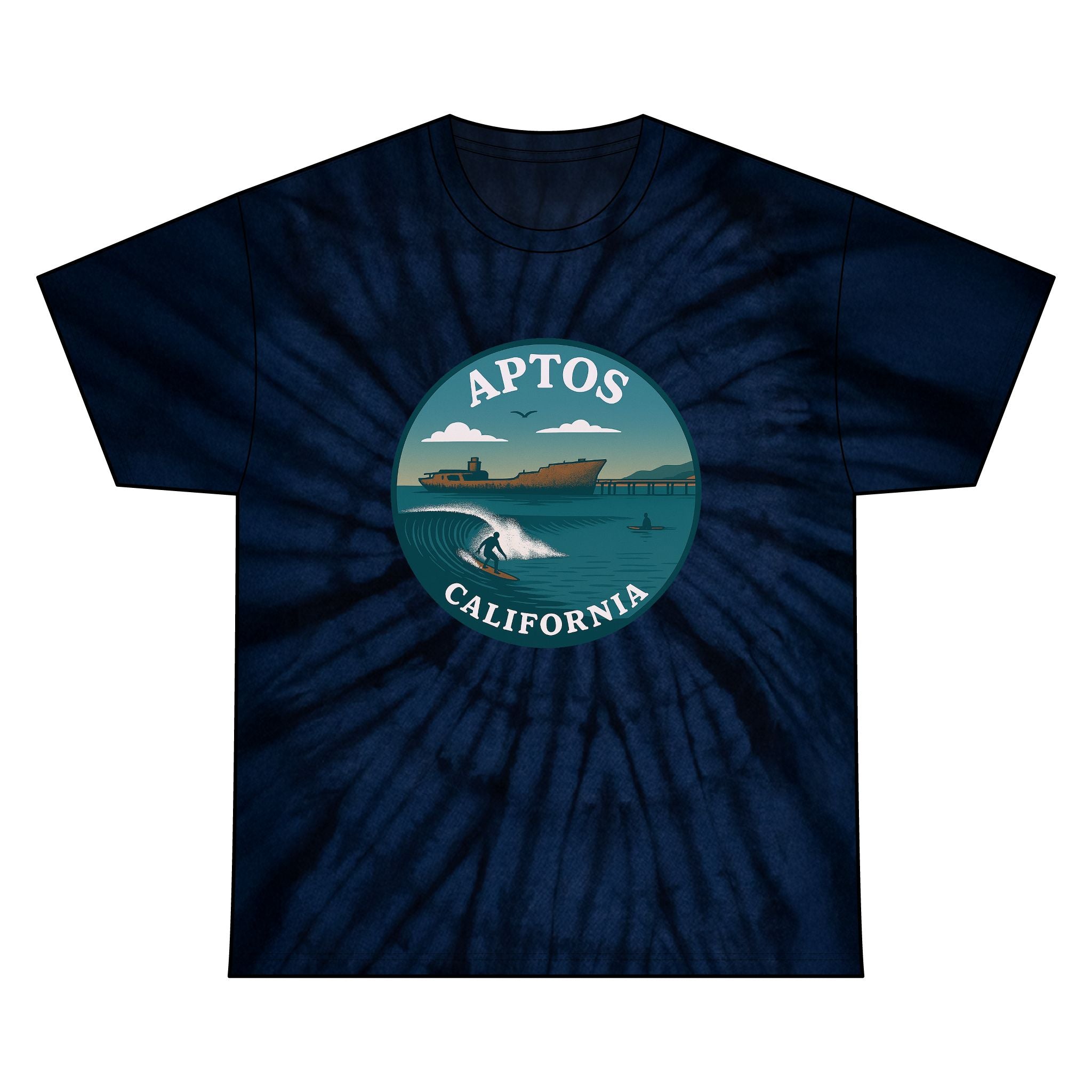Aptos California Classic Unisex Tie Dye - 100% Cotton T-Shirt