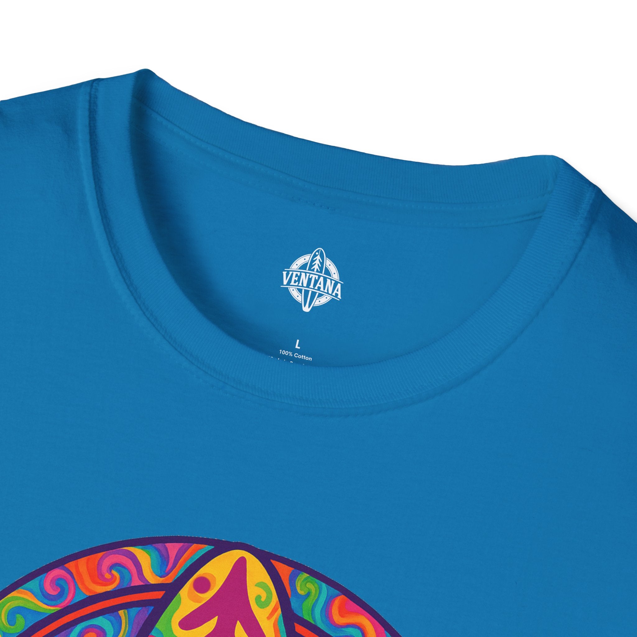 Ventana Psychedelic Treefish Logo - Soft Style U.S. Cotton T-Shirt