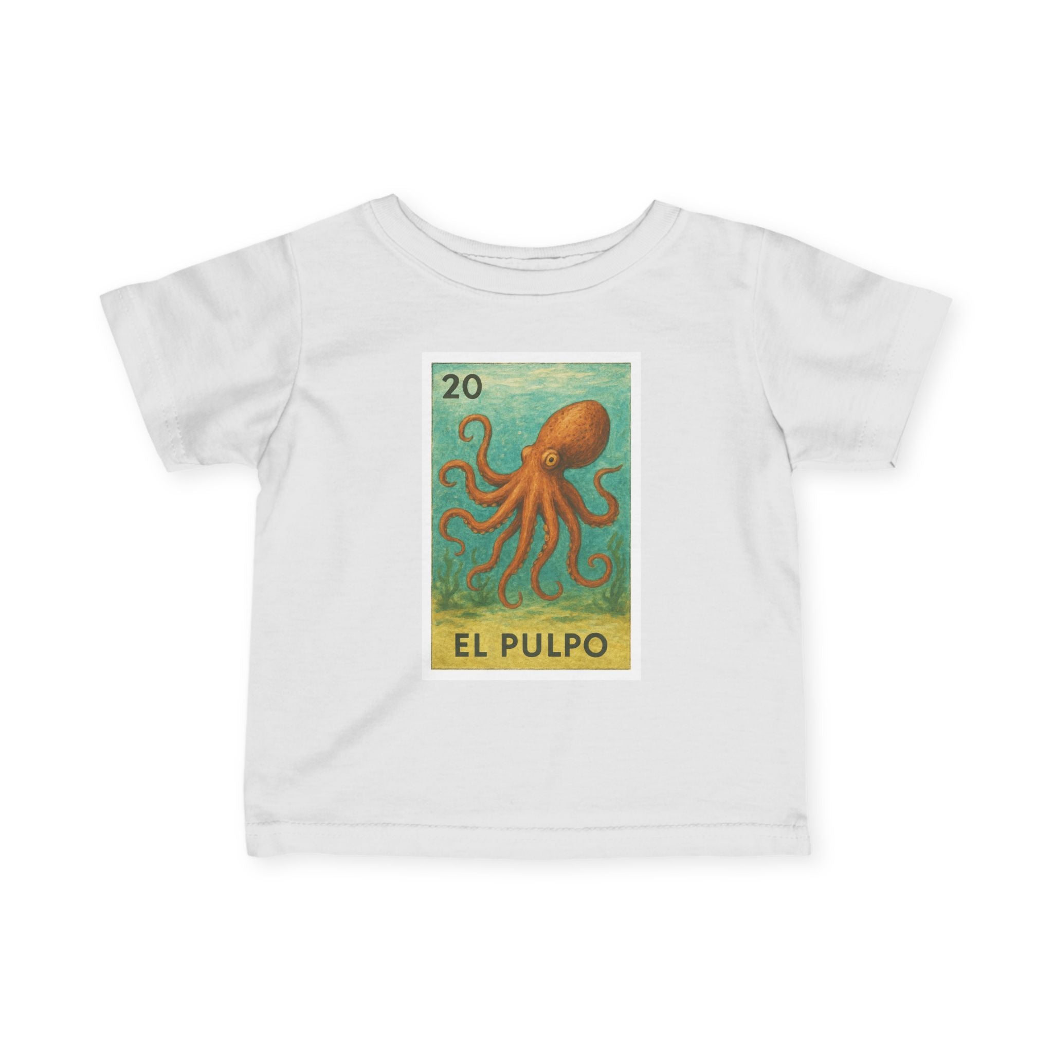 Octopus Lotería infant cotton t-shirt image 20