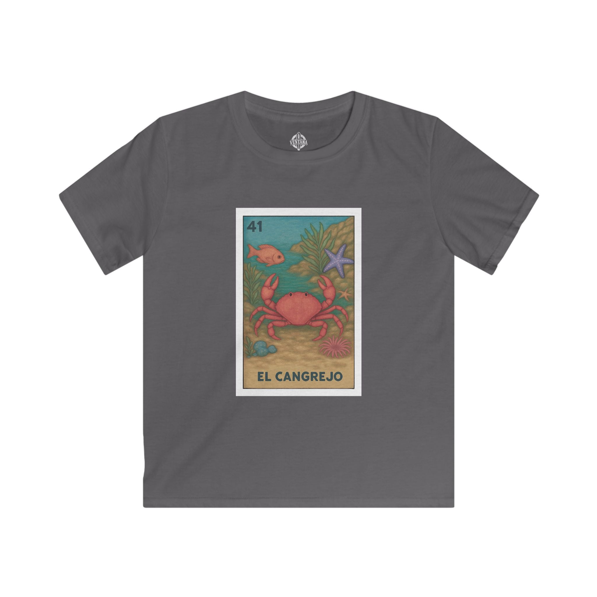 Crab Lotería kids soft style t-shirt image 9