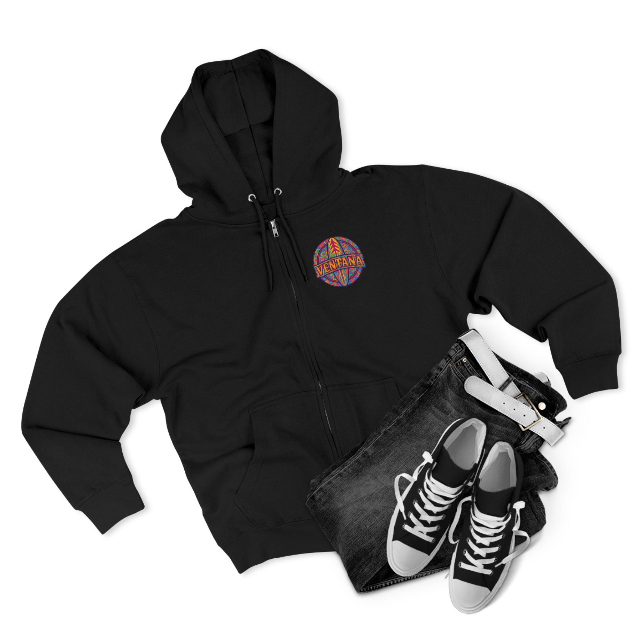 Ventana Psychedelic Treefish Logo zip fleece hoodie image 18