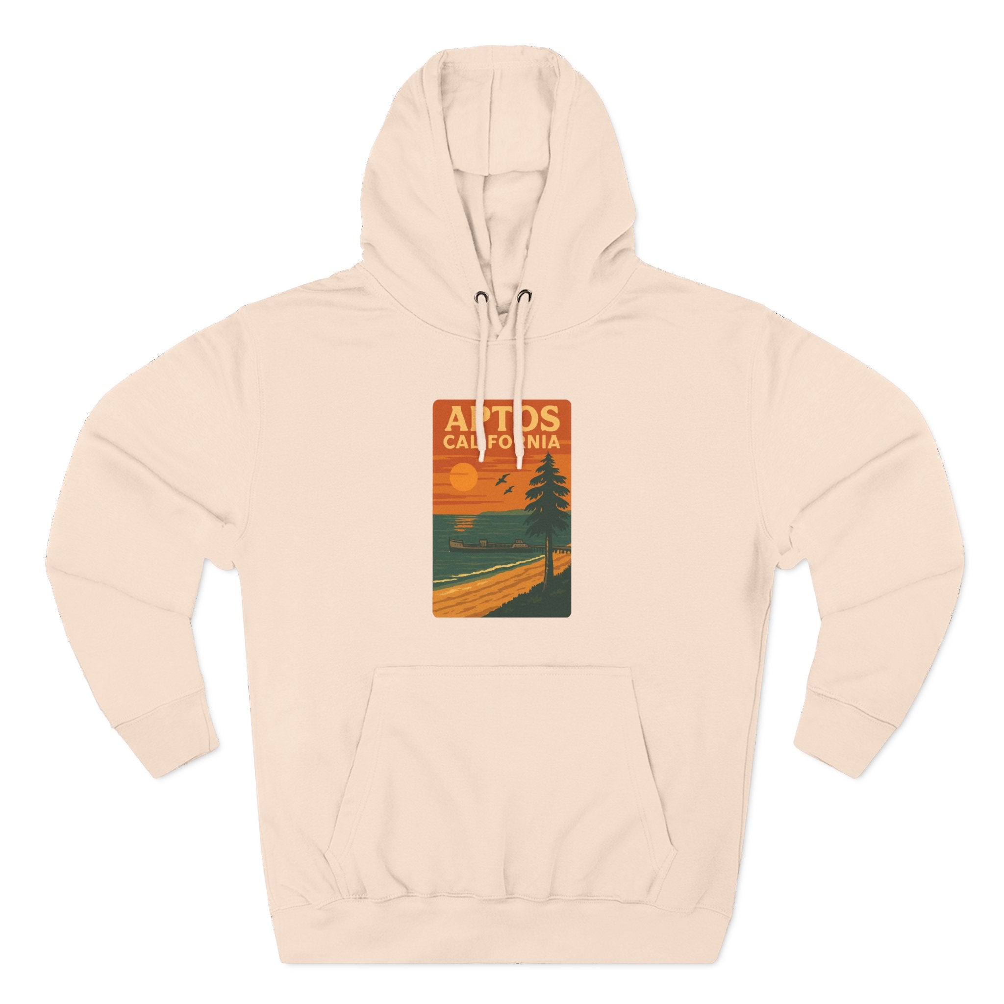 Aptos California Sunset Unisex - Pull-Over Cotton Blend Fleece Hoodie