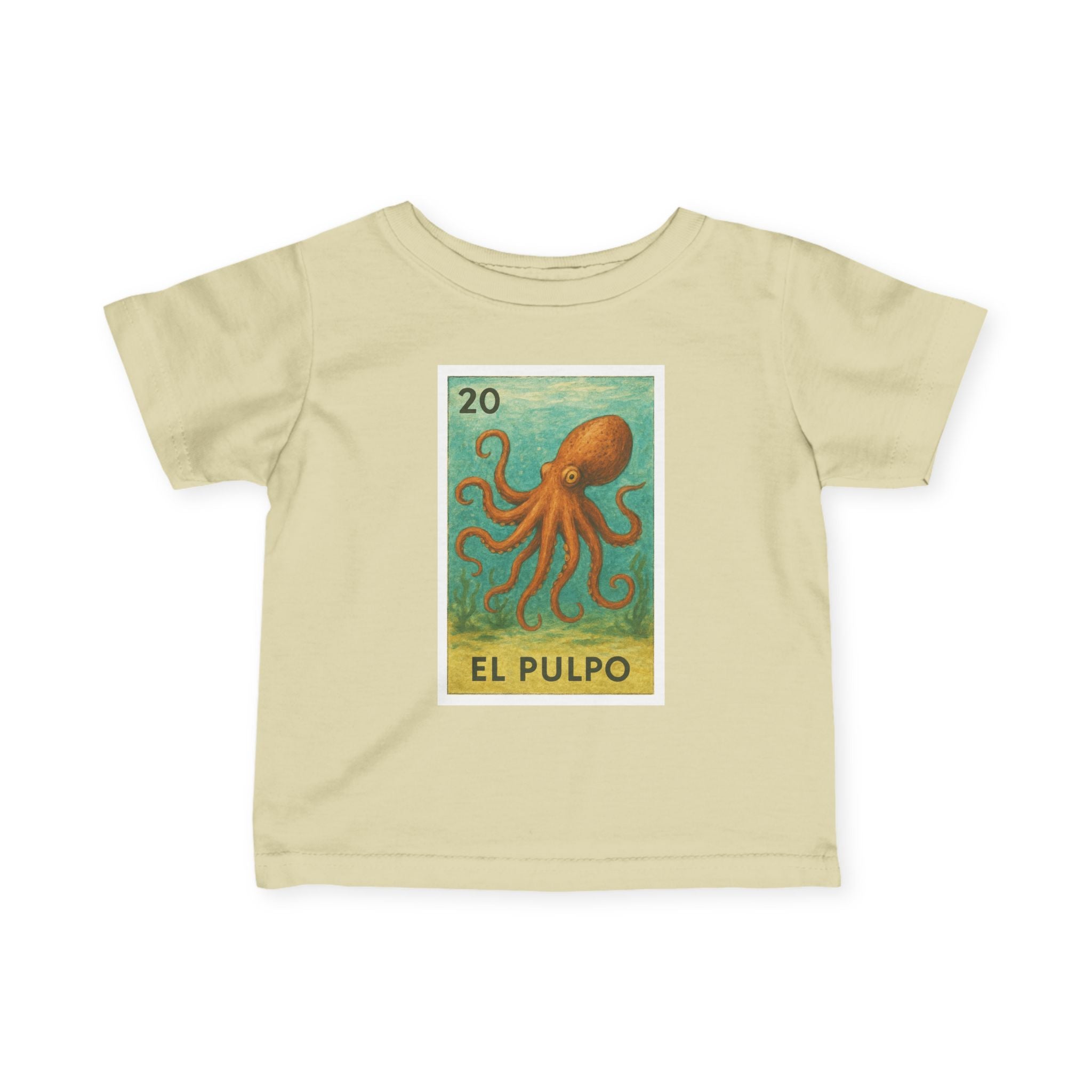 Octopus Lotería infant cotton t-shirt image 5