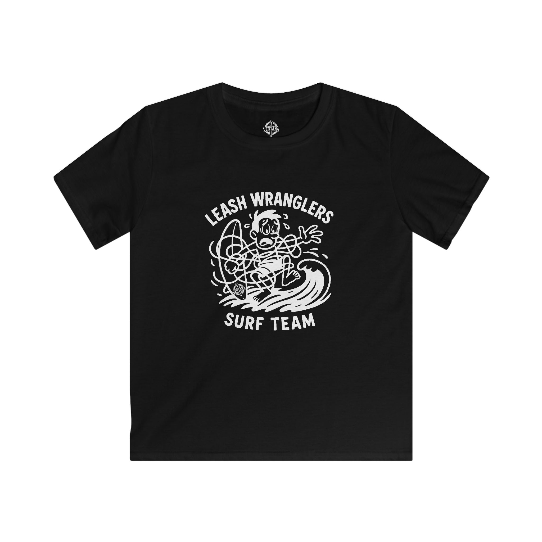 Leash Wranglers Surf Team Kids - Soft Style U.S. Cotton T-Shirt