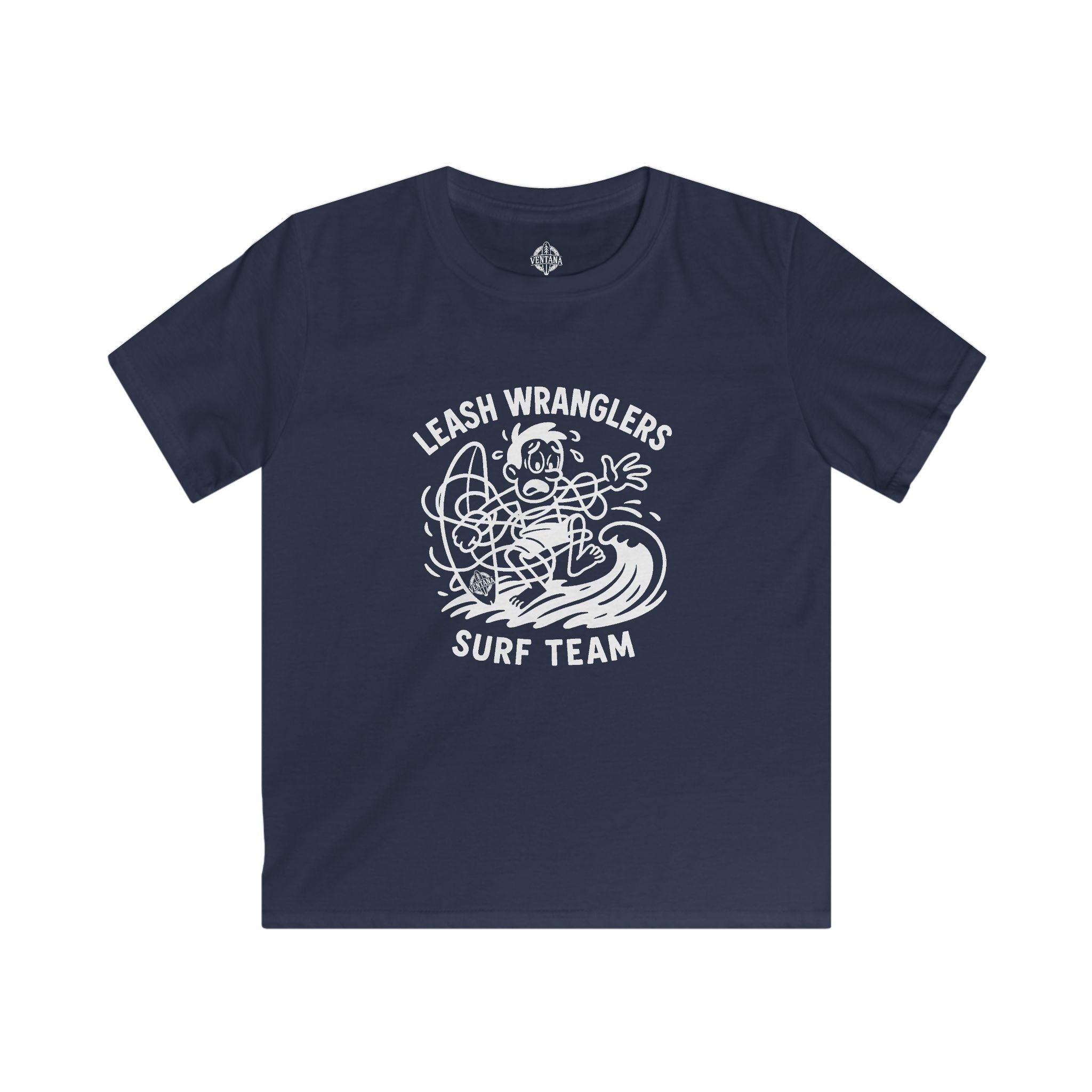 Leash Wranglers Surf Team Kids - Soft Style U.S. Cotton T-Shirt