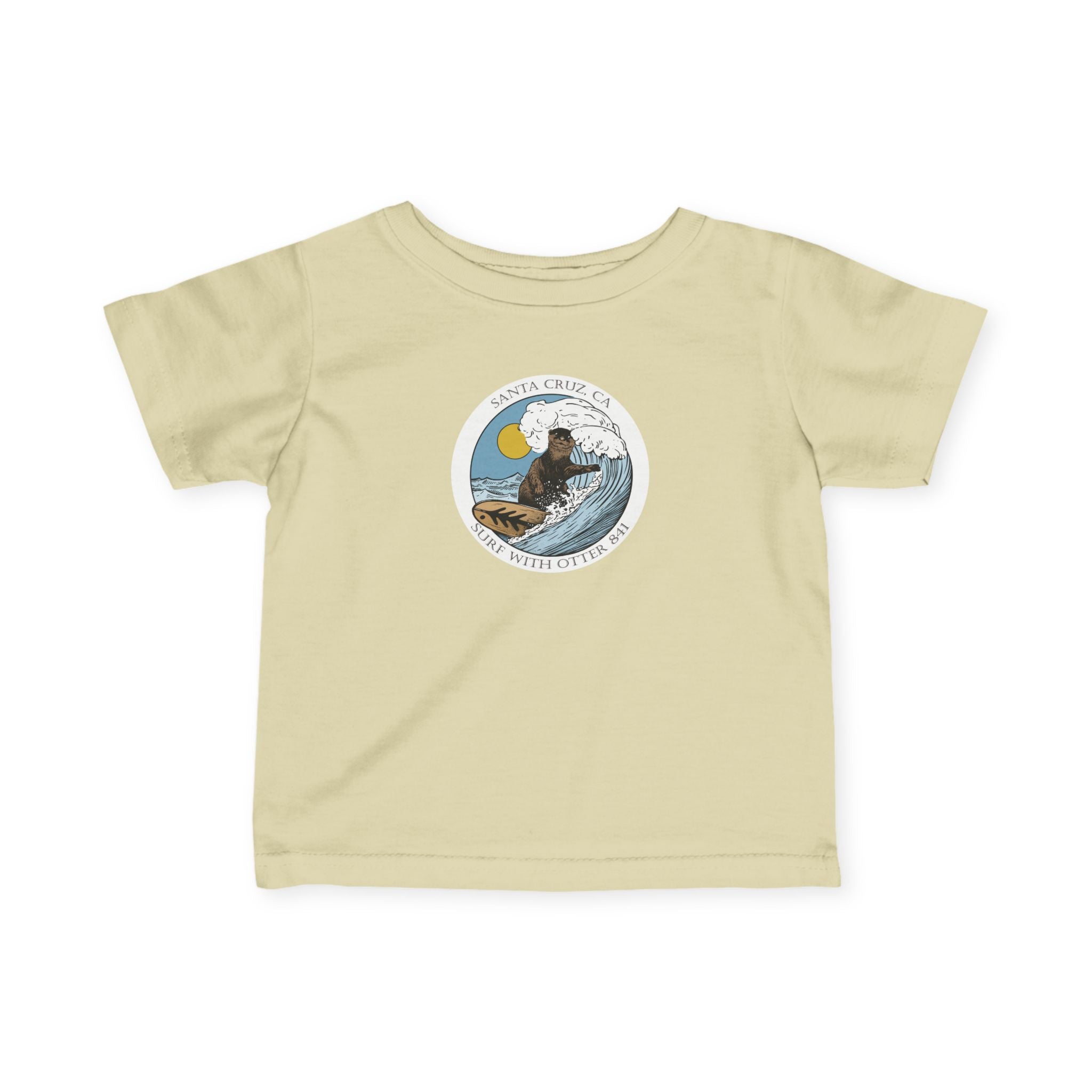 Surf with Otter 841 by Thiago Bianchini infant cotton t-shirt image 6