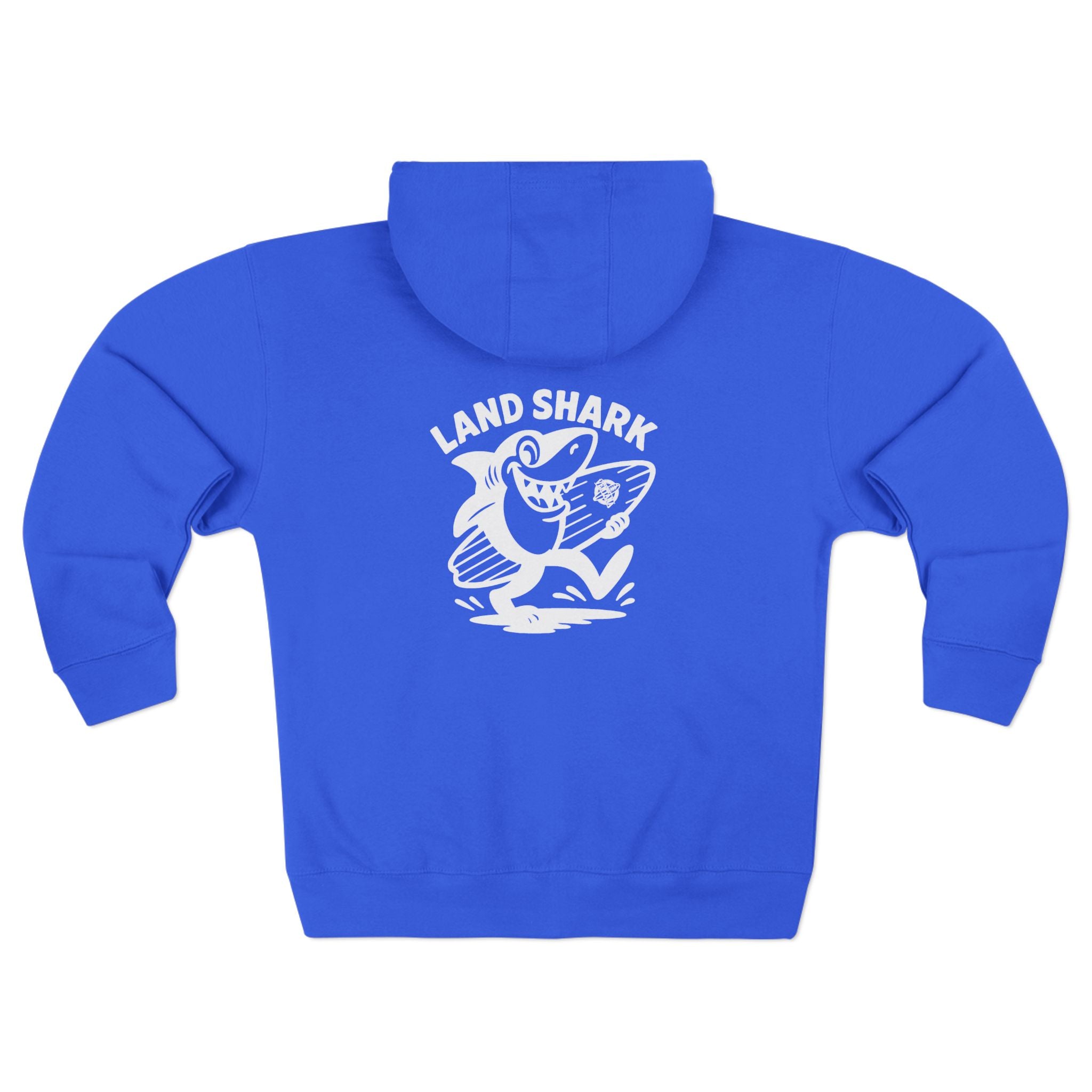 Land Shark Unisex - Zip Cotton Blend Fleece Hoodie