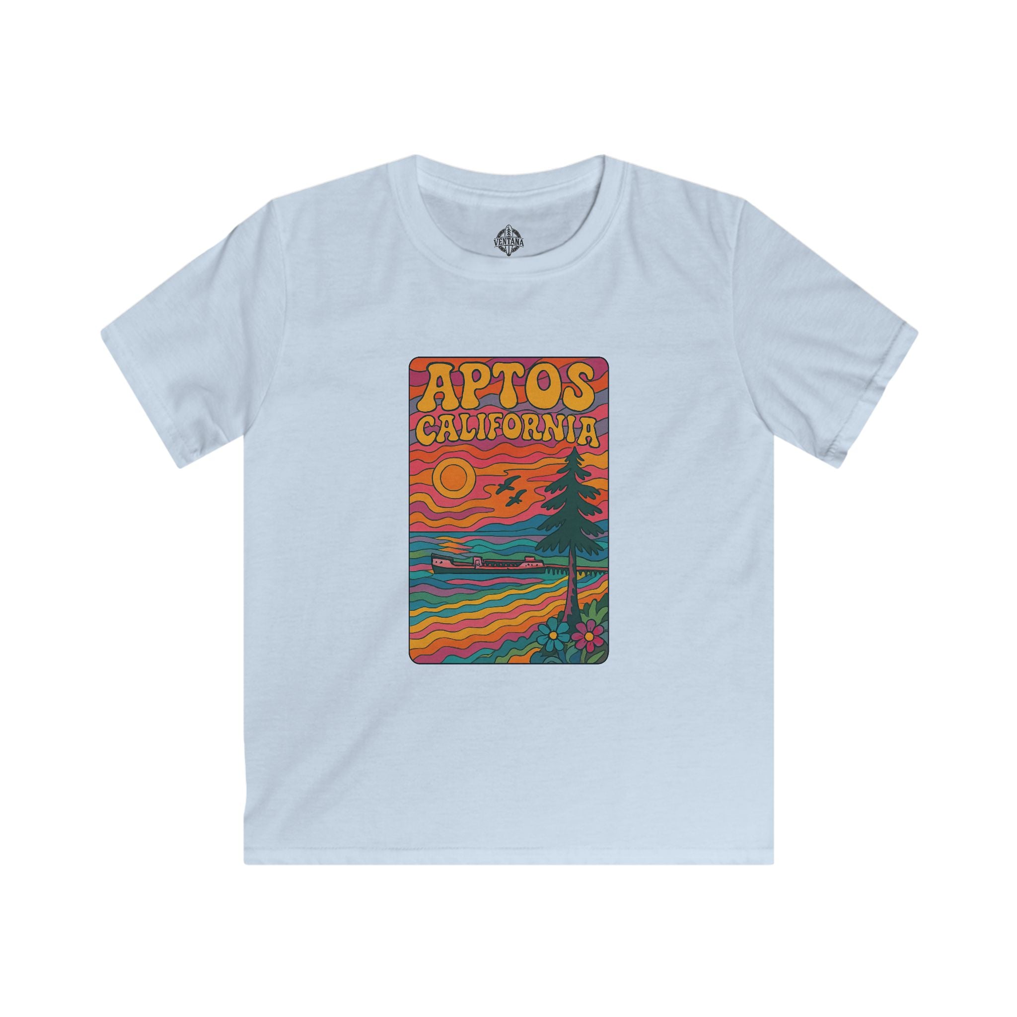 Aptos California Psychedelic kids soft style t-shirt image 2