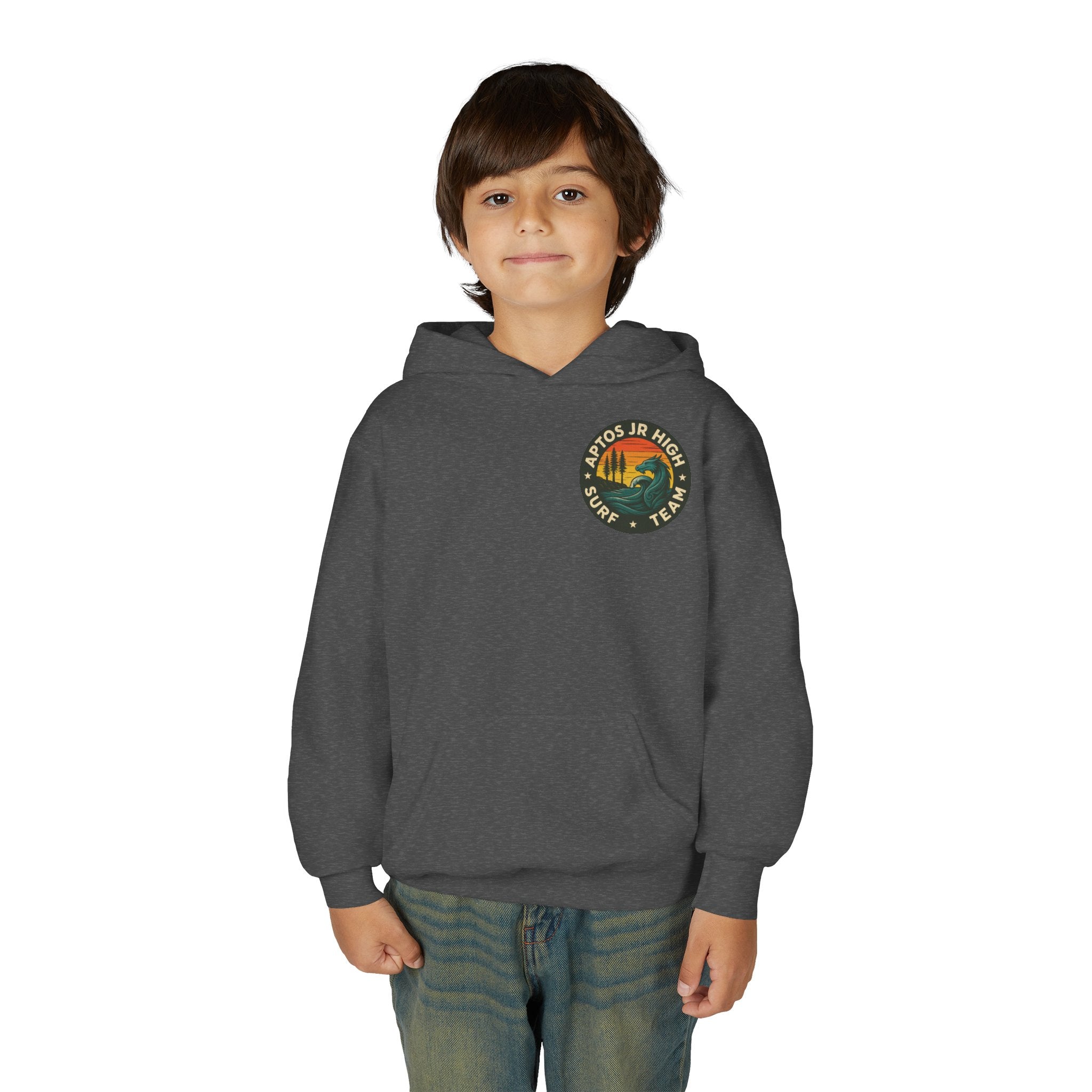 Aptos Jr High Surf Team Youth Pull-Over Hoodie - Heavy Blend Sweatshirt