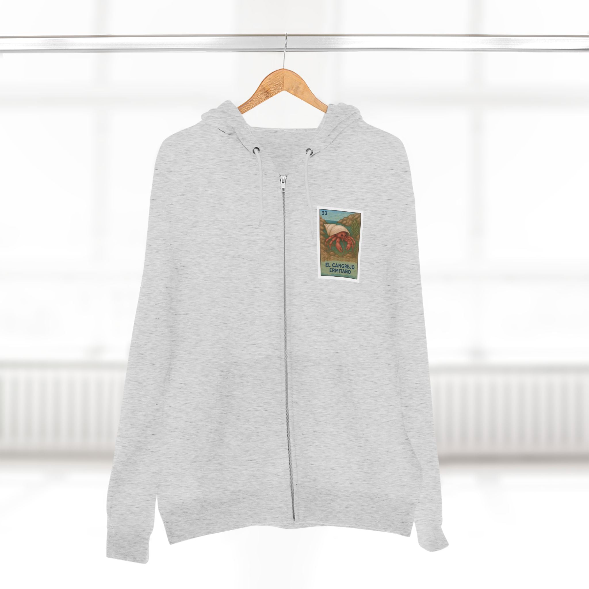 Hermit Crab Lotería zip fleece hoodie image 9