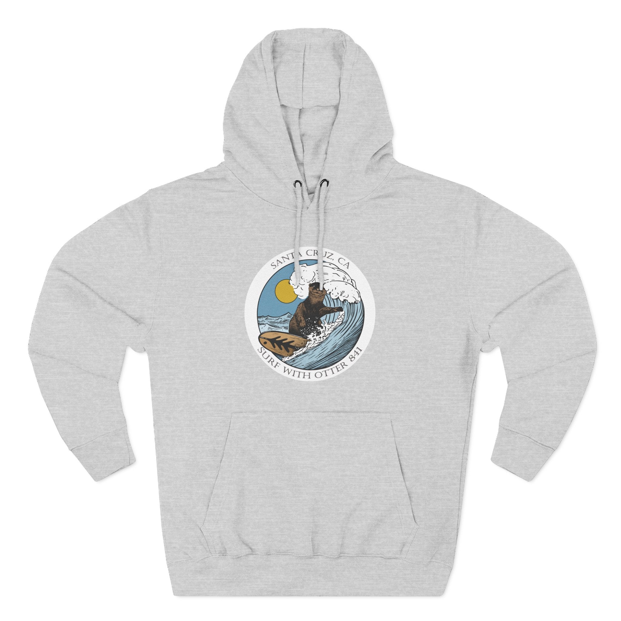 Surf with Otter 841 by Thiago Bianchini fleece hoodie image 4