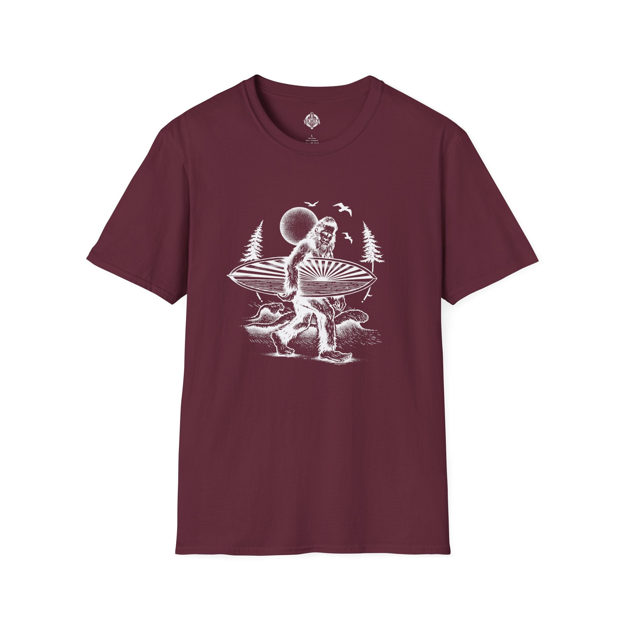 Ventana Surfsquatch by Thiago Bianchini cotton t-shirt image 7