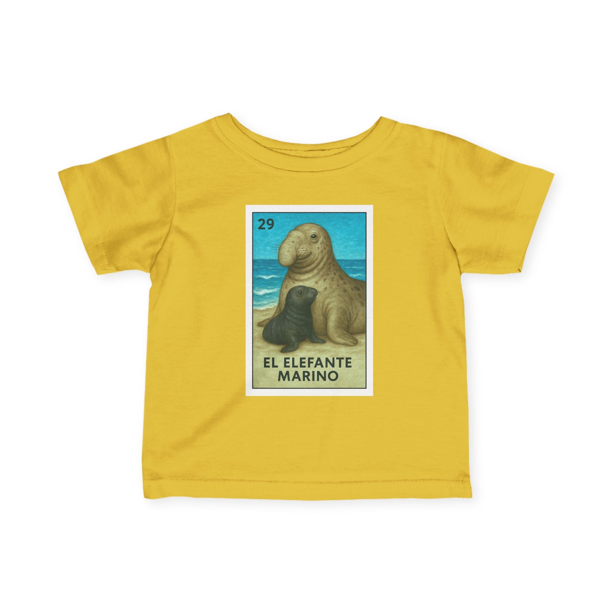 Elephant Seal Lotería infant cotton t-shirt image 7