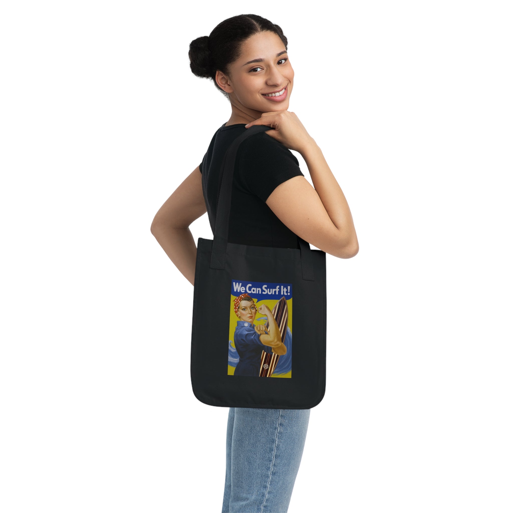 Rosie the Surfer Organic Cotton Tote Bag