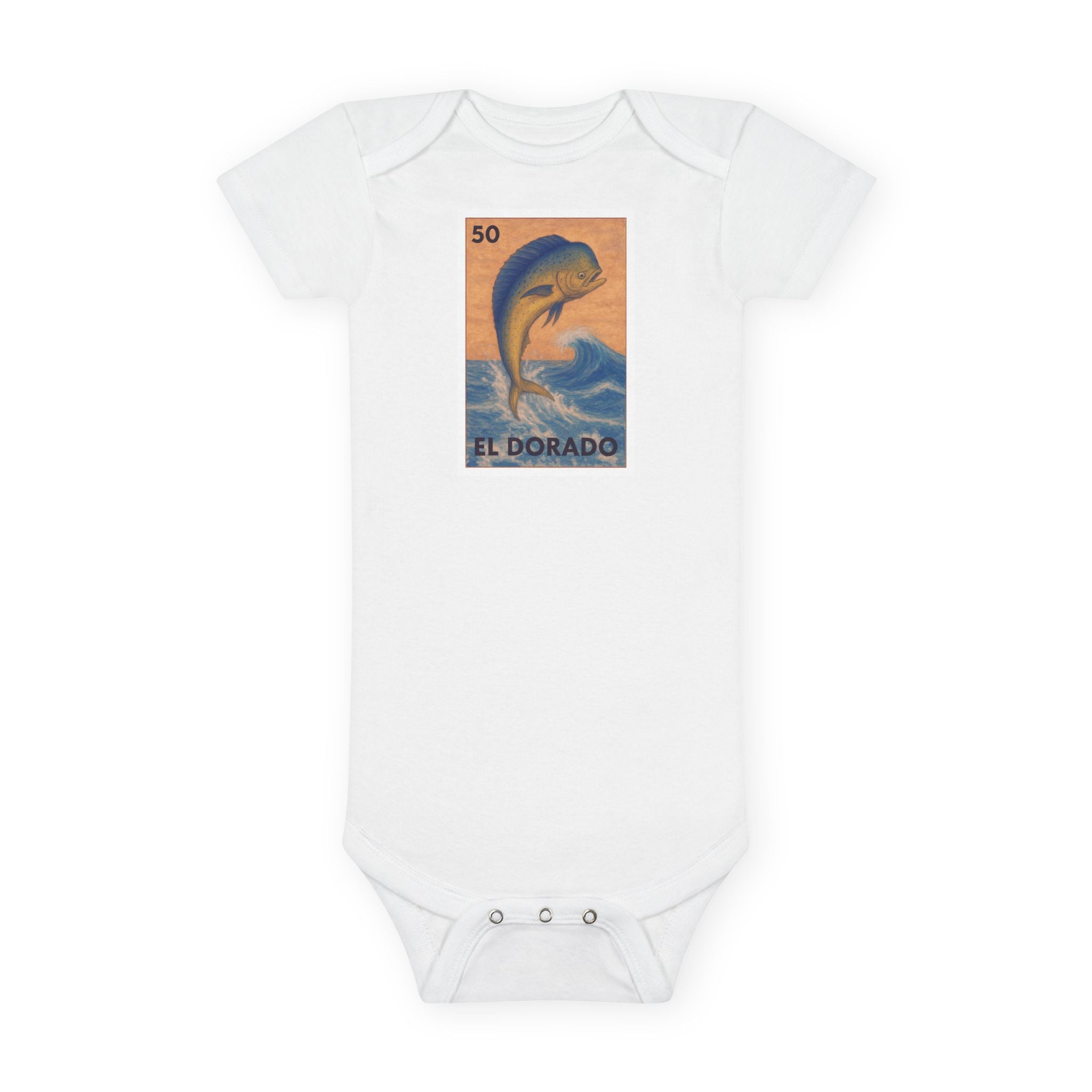 Dorado Lotería baby cotton onesie image 3