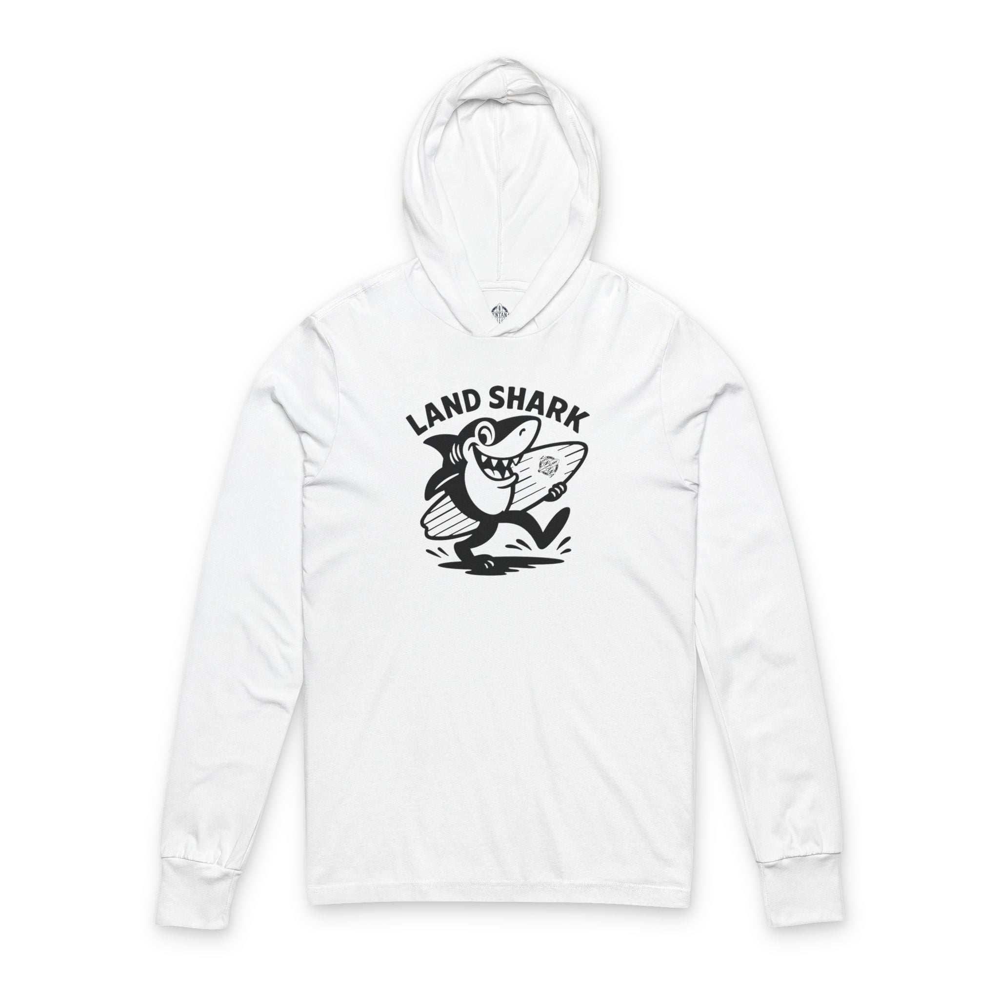 Land Shark Unisex - Cotton Hooded Long Sleeve Hooded T-Shirt