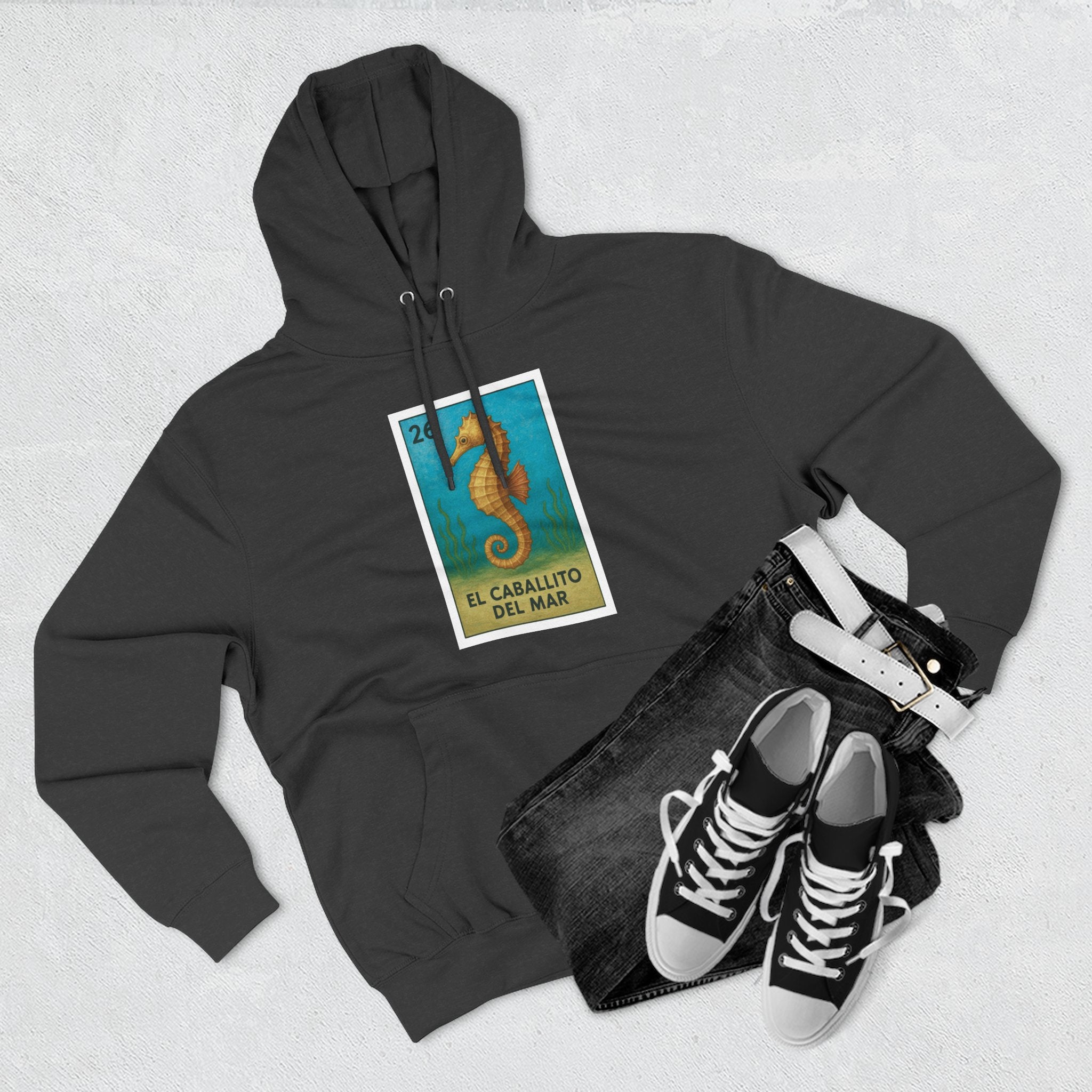Seahorse Lotería Fleece Hoodie