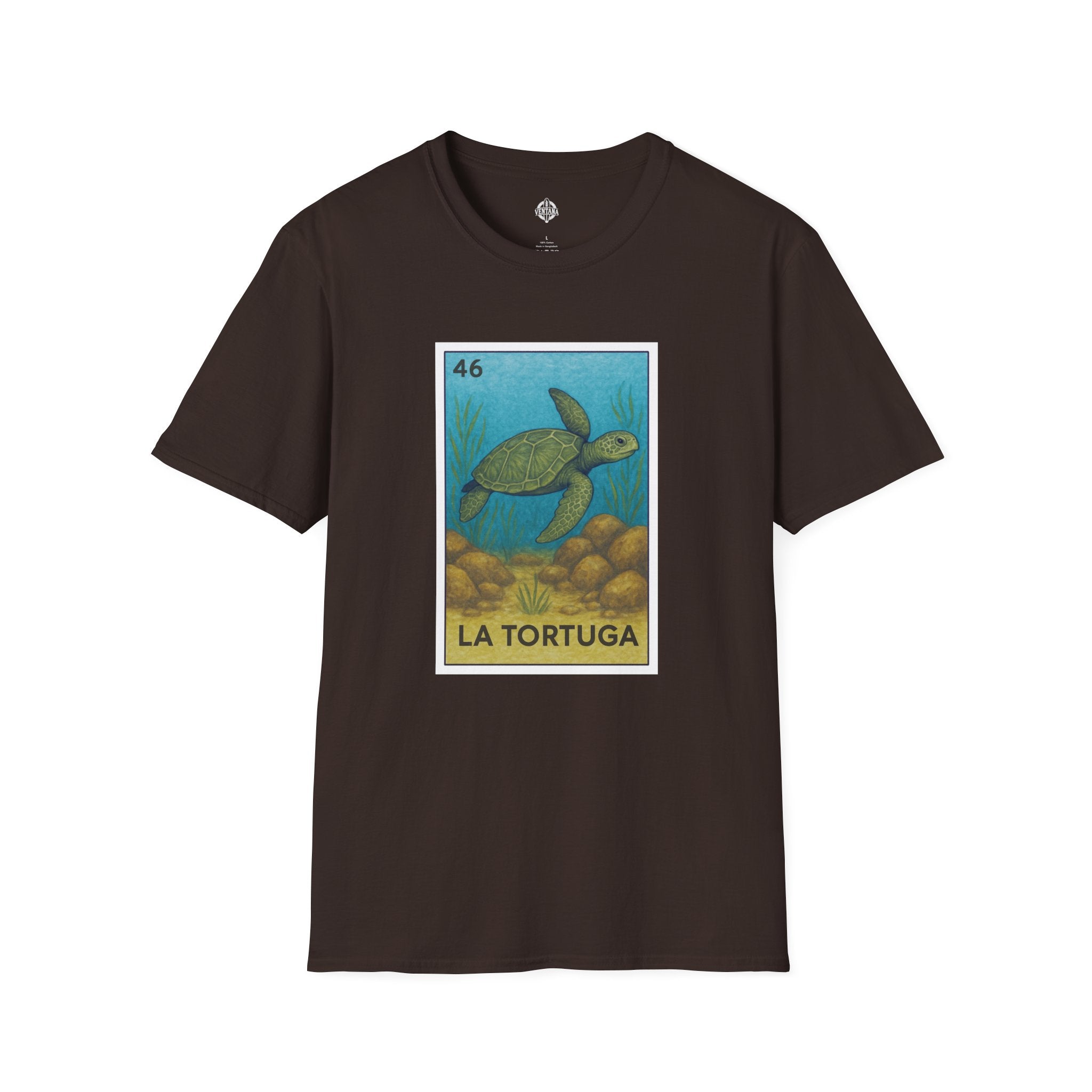 Turtle Lotería Unisex - Soft Style U.S. Cotton T-Shirt (La Tortuga)
