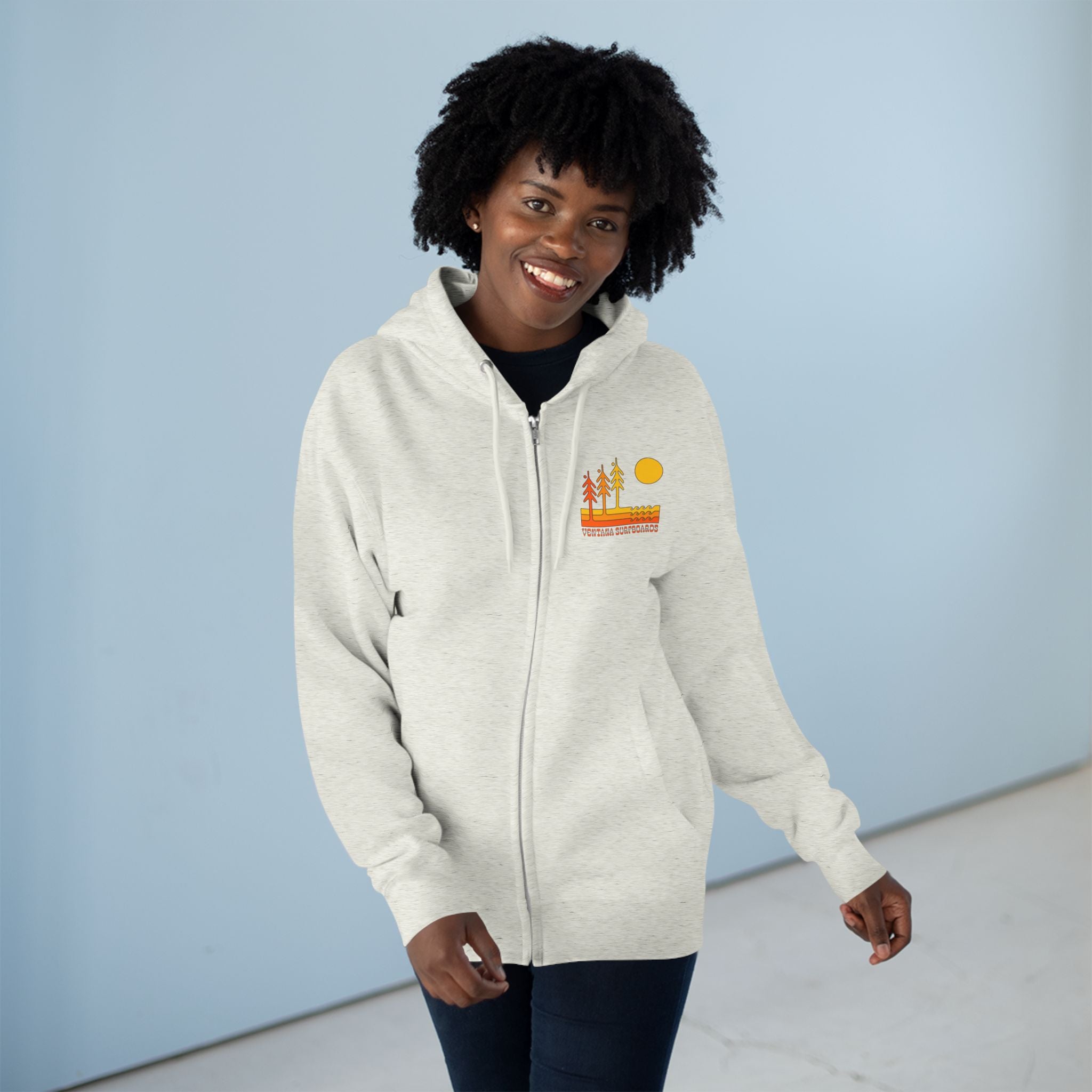 Ventana Circa 78 Unisex - Zip Cotton Blend Fleece Hoodie