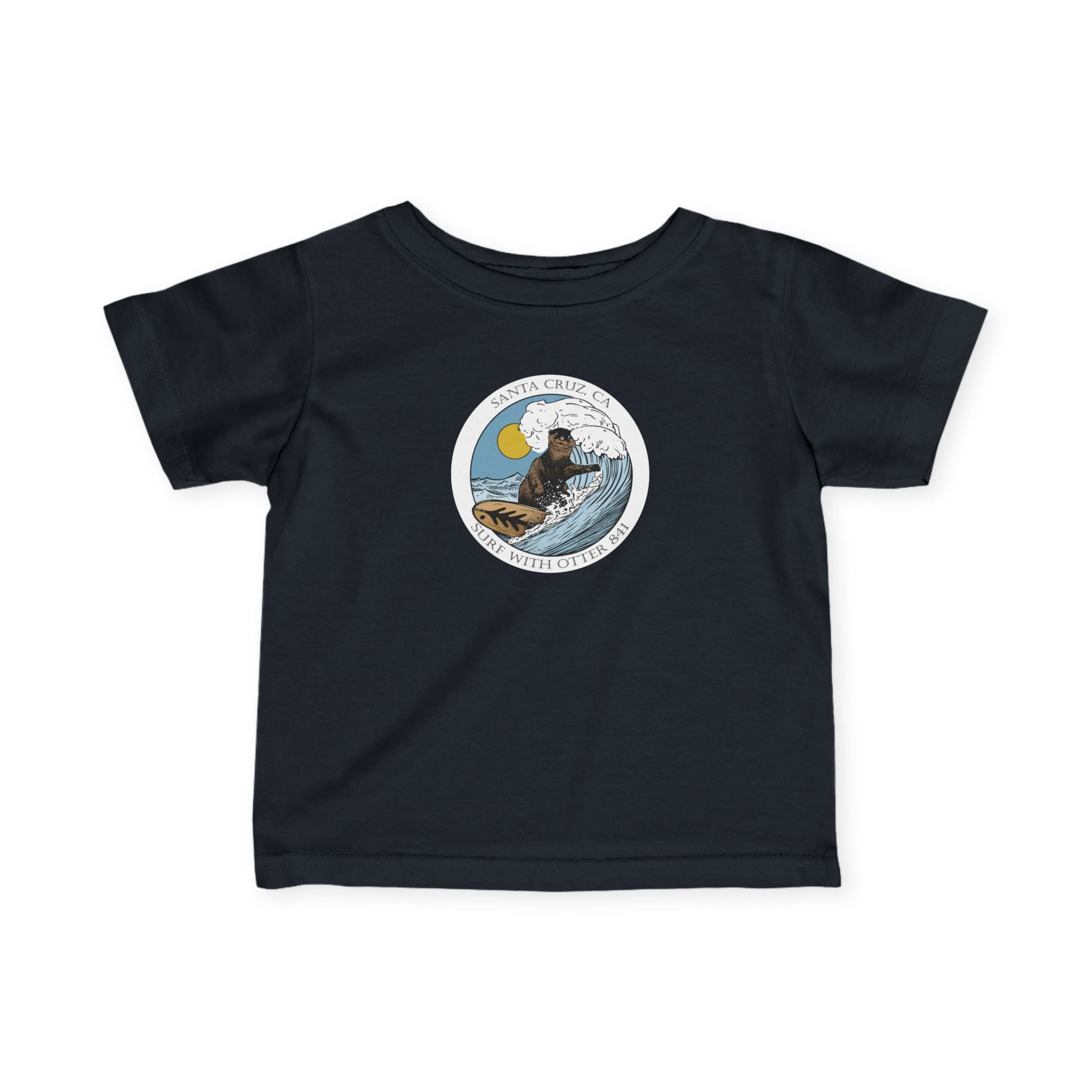 Surf with Otter 841 by Thiago Bianchini infant cotton t-shirt image 13