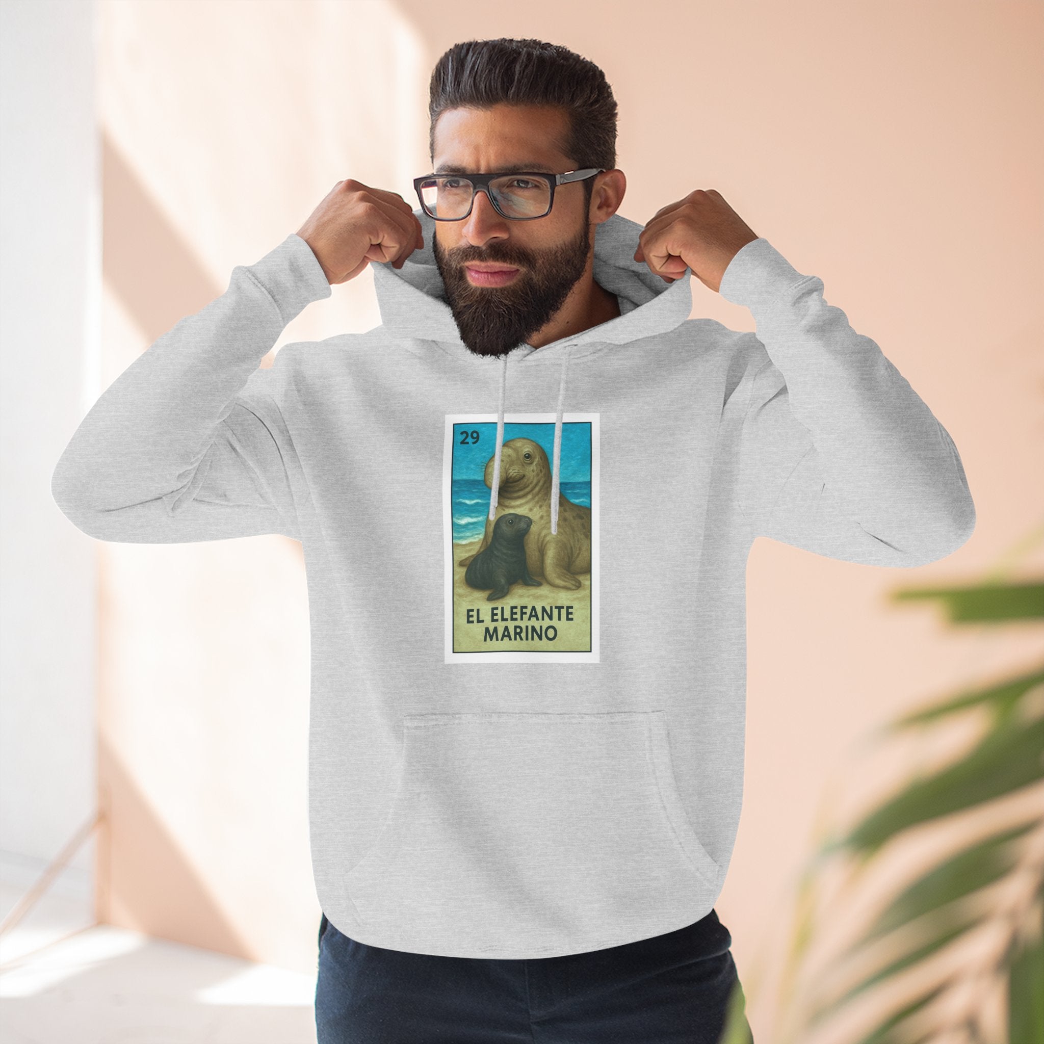 Elephant Seal Lotería fleece hoodie image 20