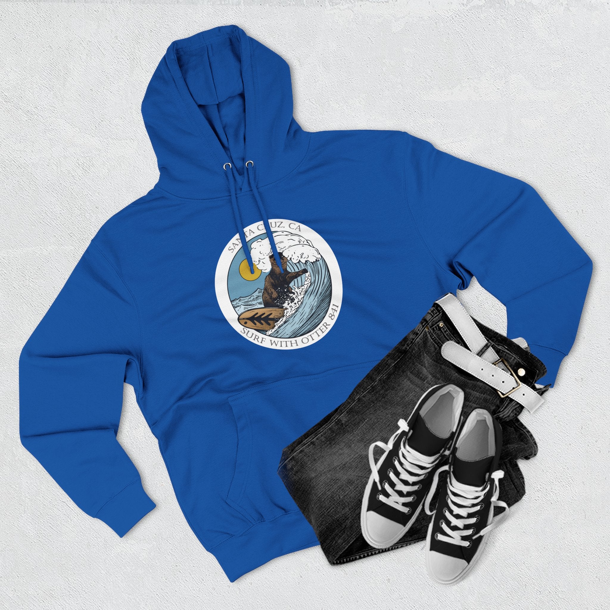 Surf with Otter 841 Fleece Hoodie