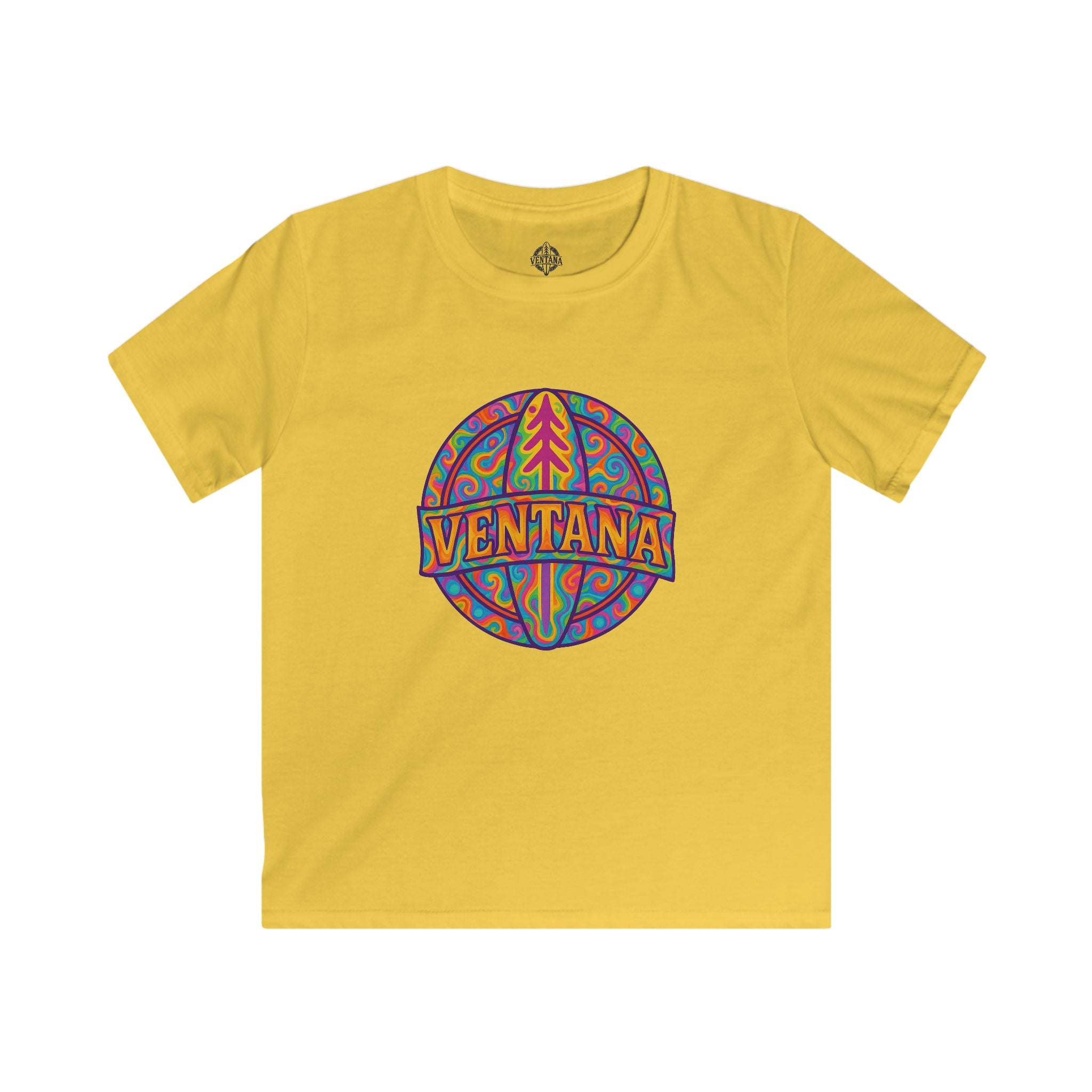 Ventana Psychedelic Treefish Logo kids soft style t-shirt image 6