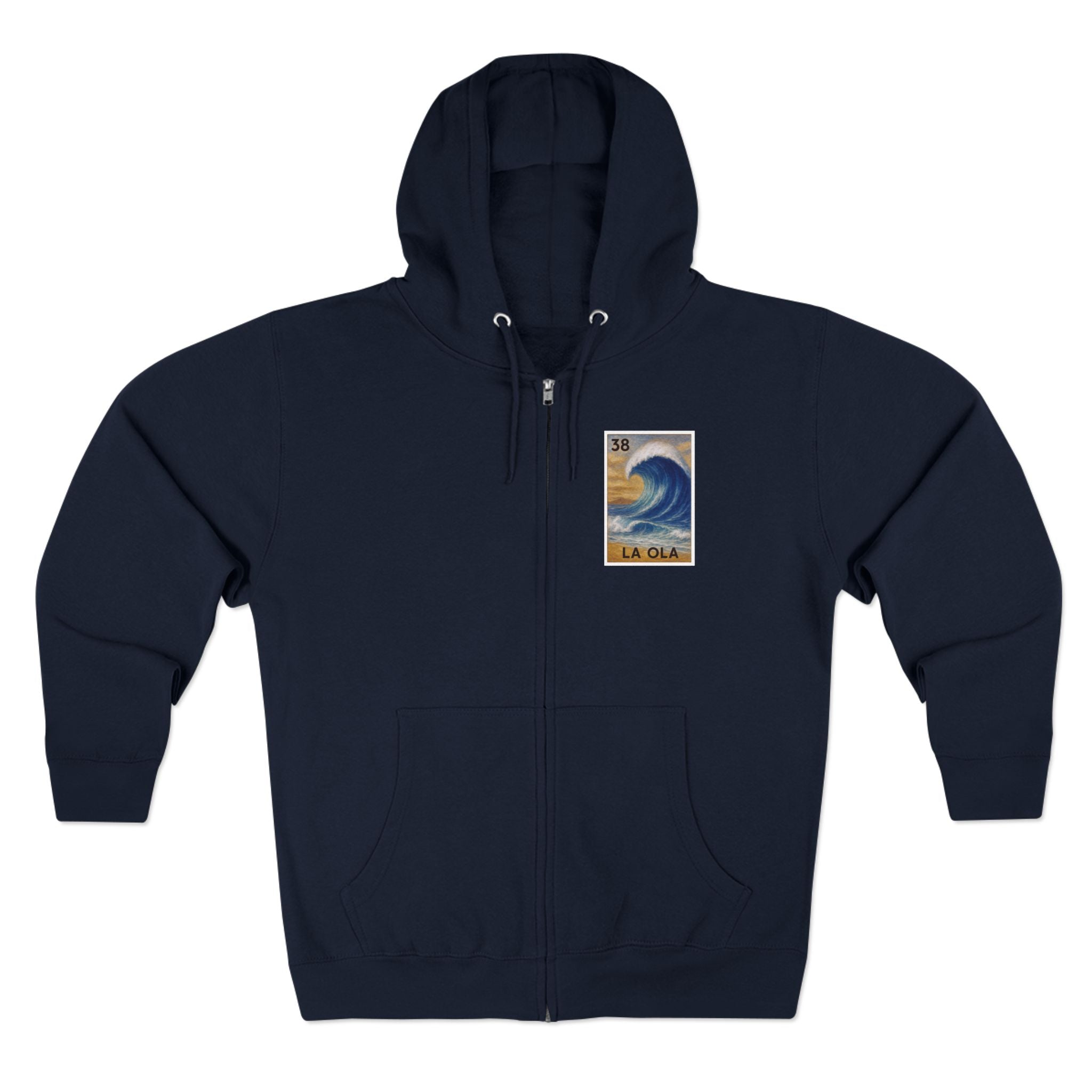 Wave Lotería zip fleece hoodie image 1