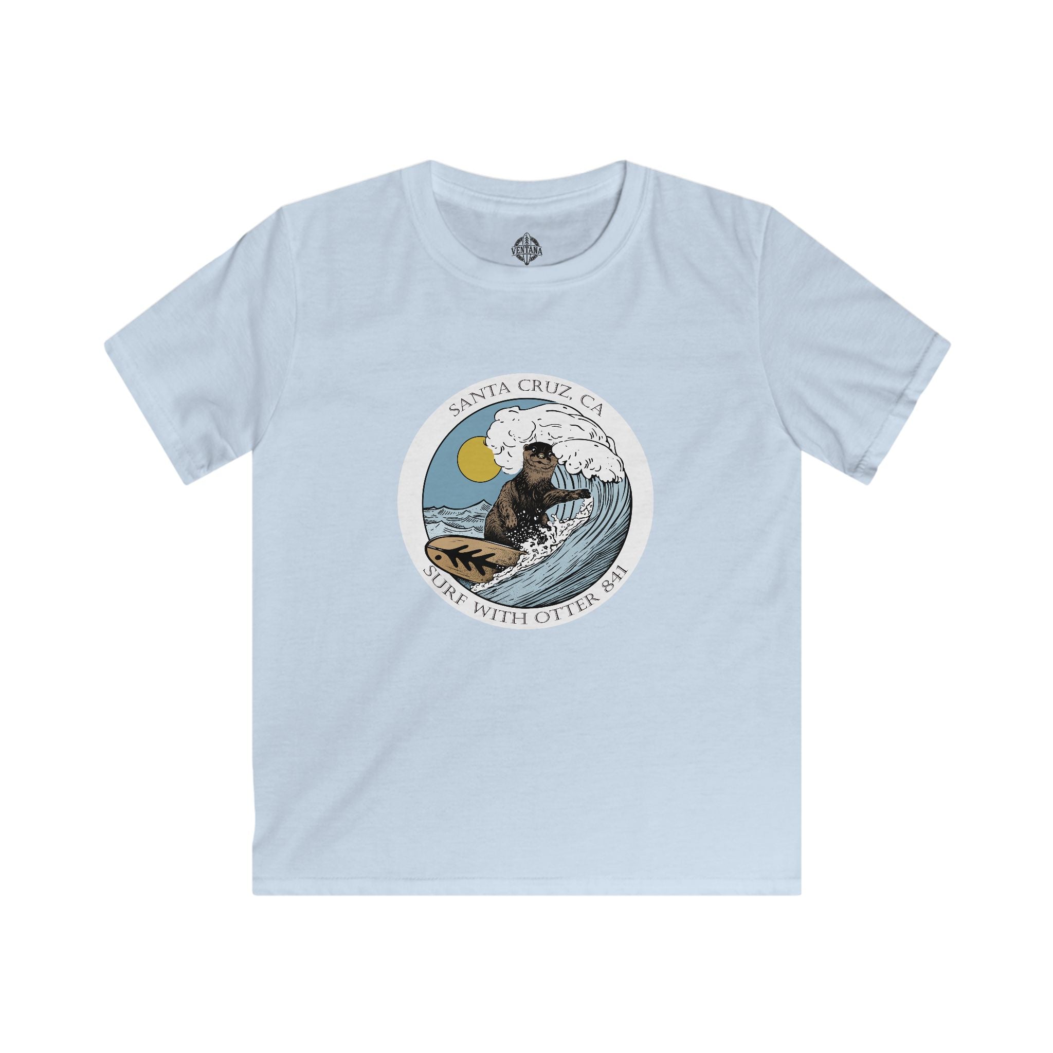 Surf with Otter 841 kids t-shirt image 2