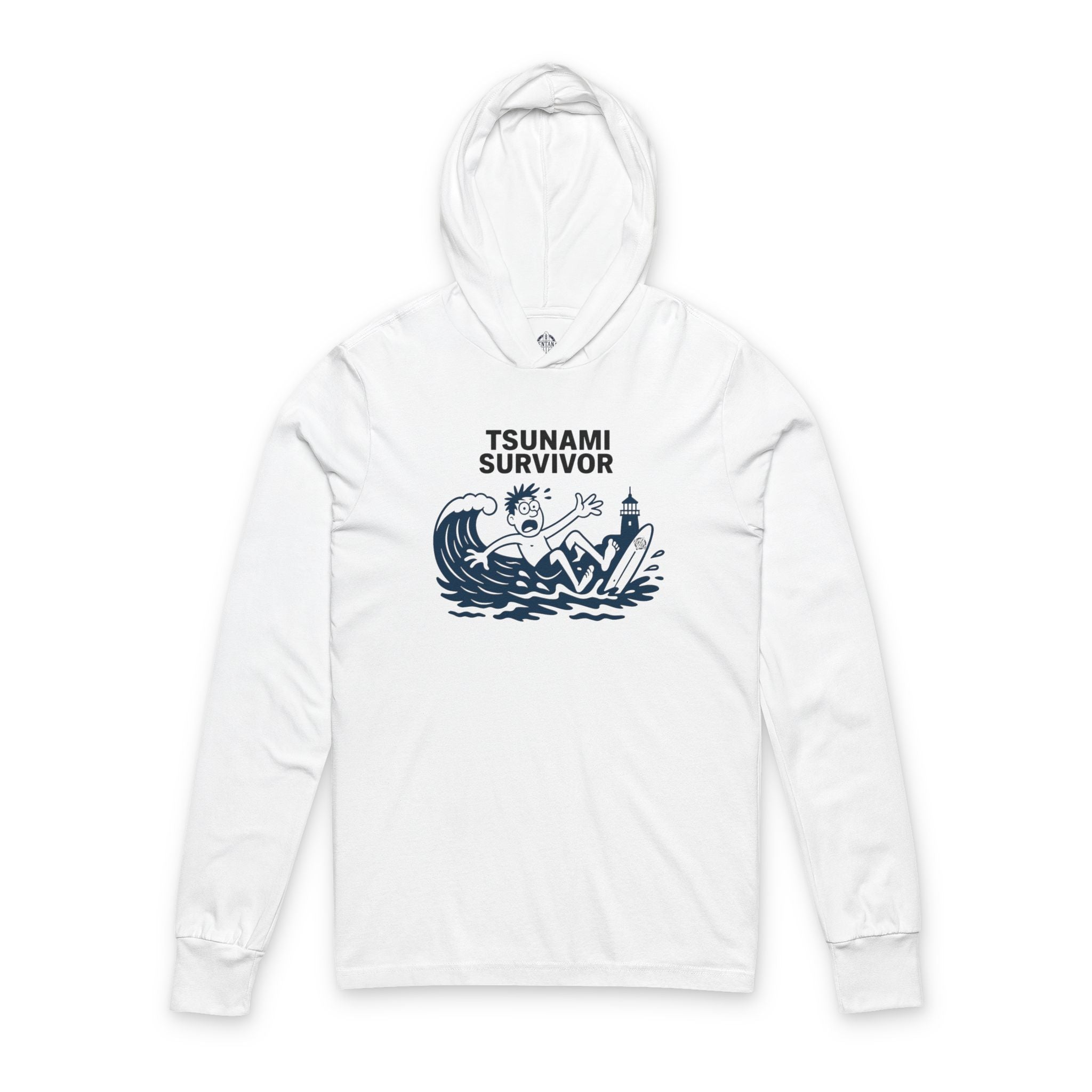 Tsunami Survivor Unisex - Cotton Hooded Long Sleeve Hooded T-Shirt