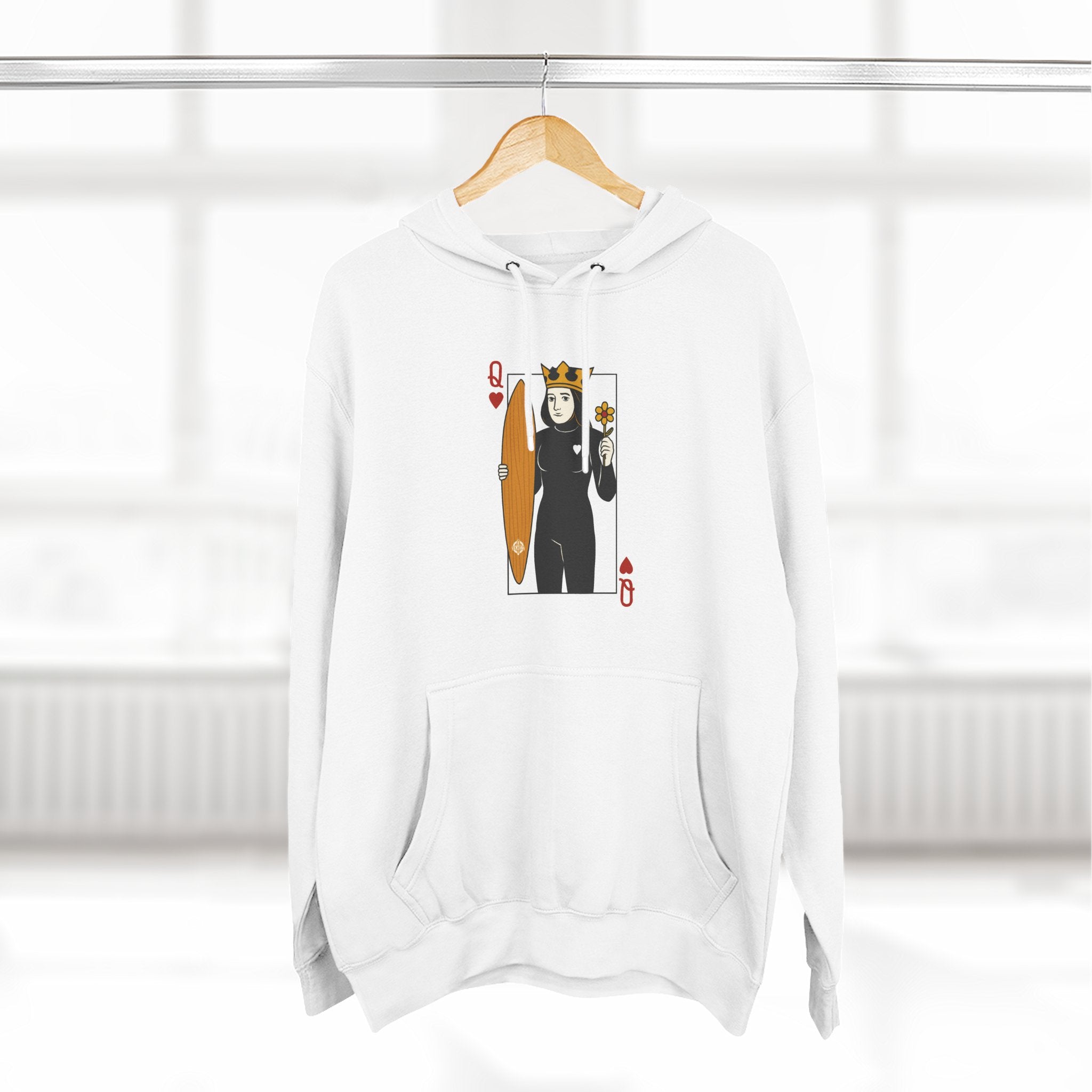 Queen of Hearts Surfer fleece hoodie image 13