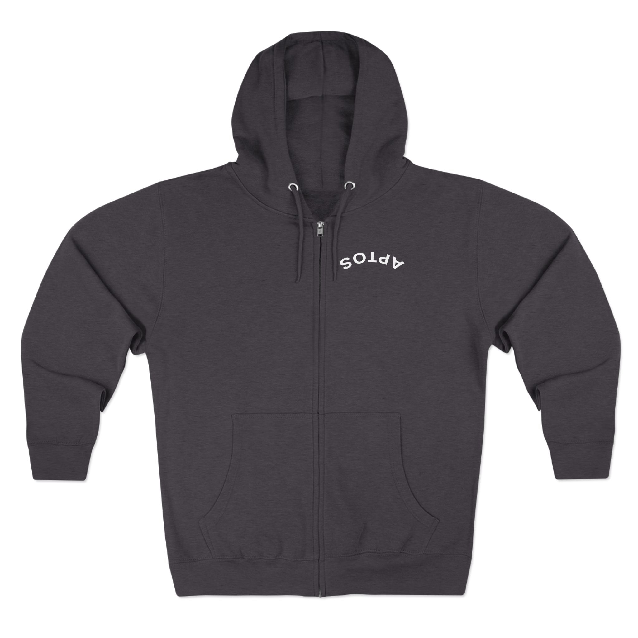 Aptos California Upside Down Unisex - Zip Cotton Blend Fleece Hoodie