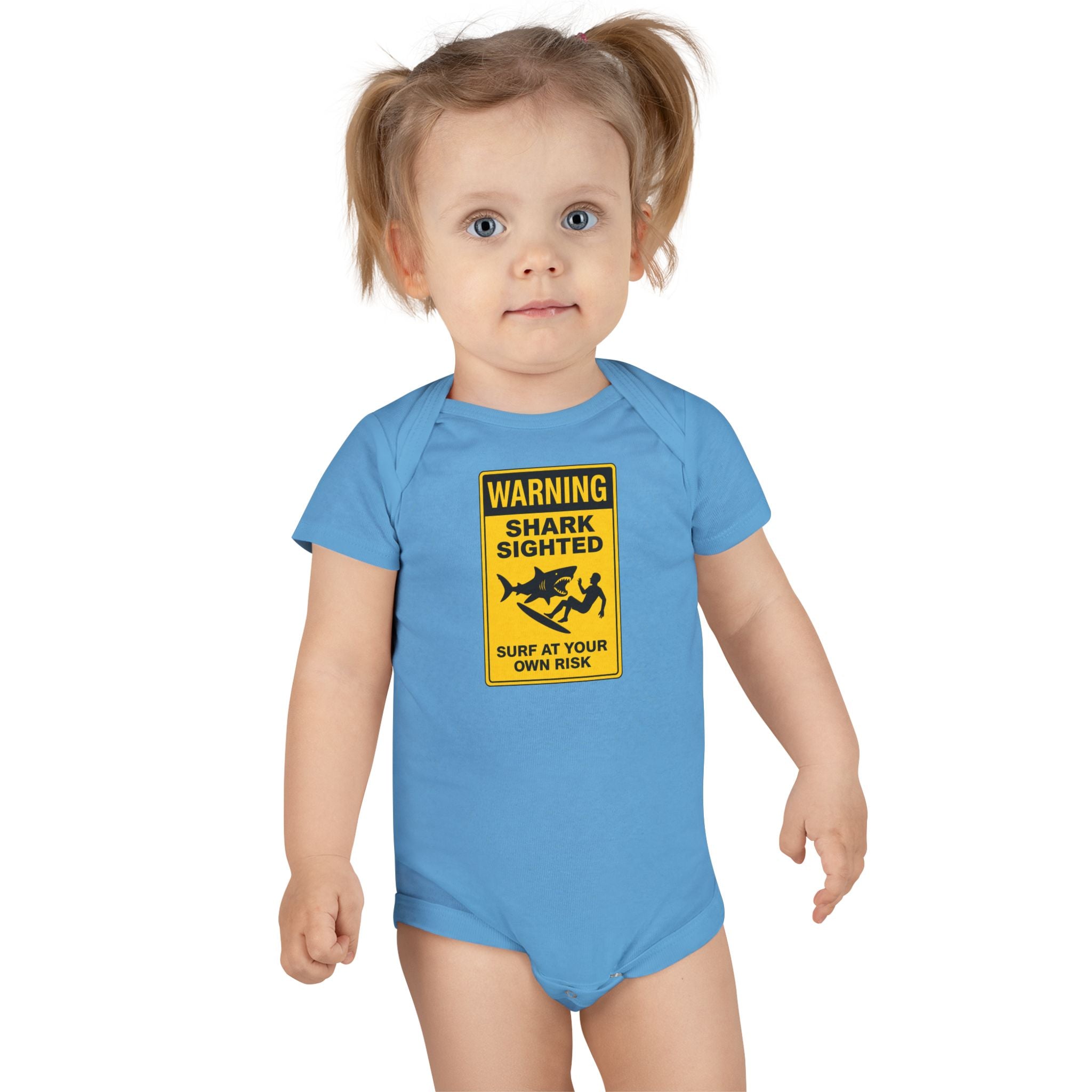 Shark Sighted baby cotton onesie image 13