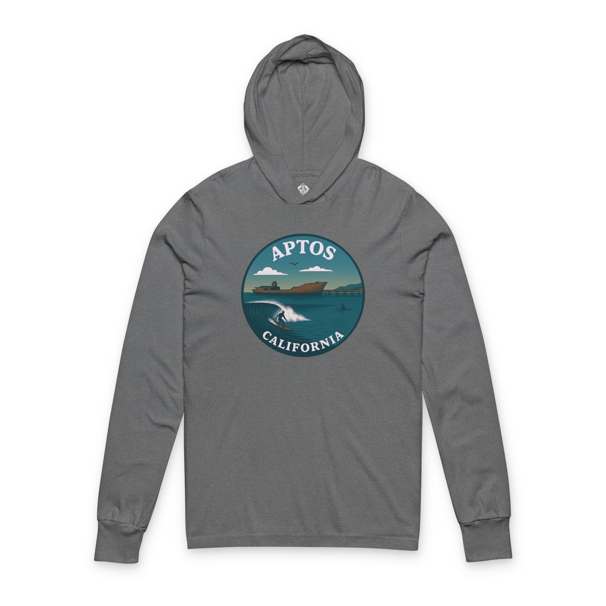 Aptos California Classic cotton hooded long sleeve t-shirt image 4