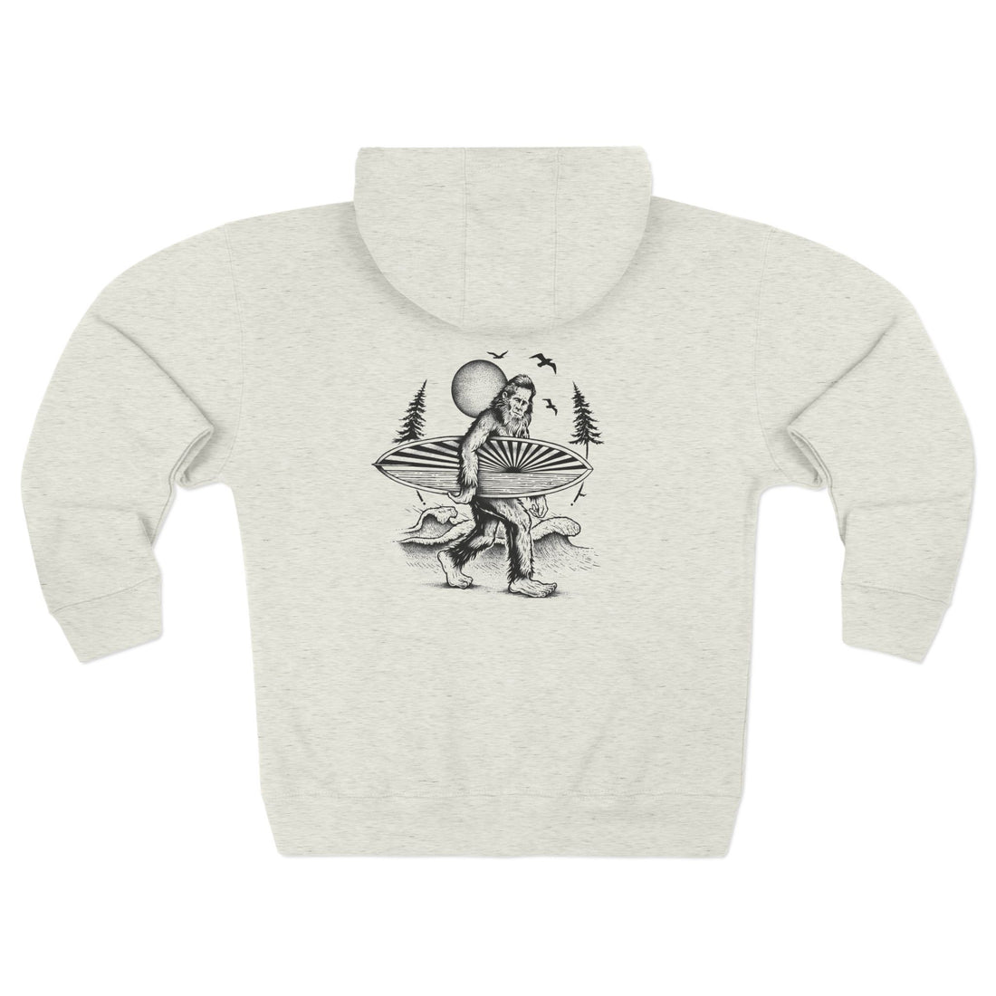 Ventana Surfsquatch by Thiago Bianchini Unisex - Zip Cotton Blend Fleece Hoodie