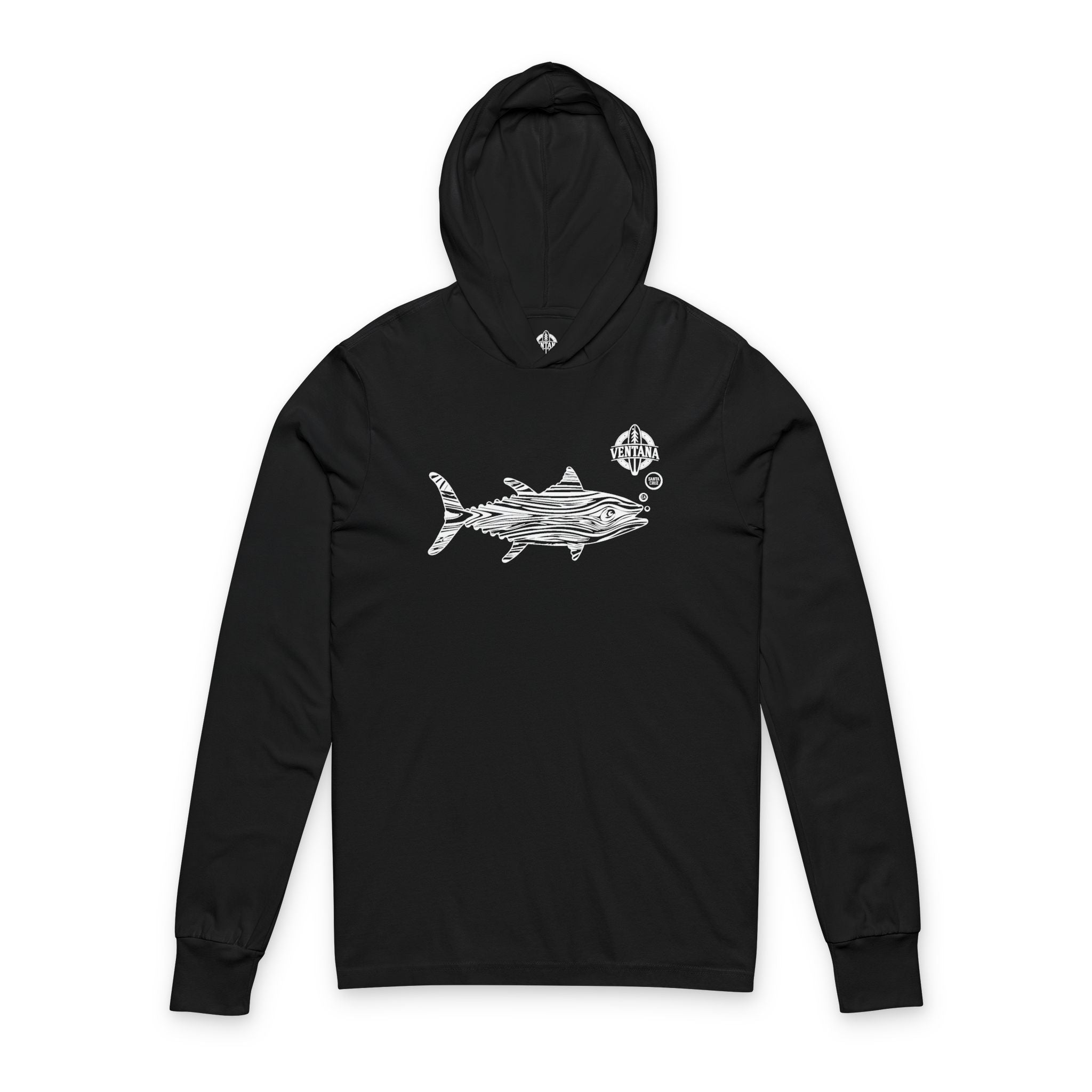 Ventana Wooden Tuna cotton hooded long sleeve t-shirt image 4