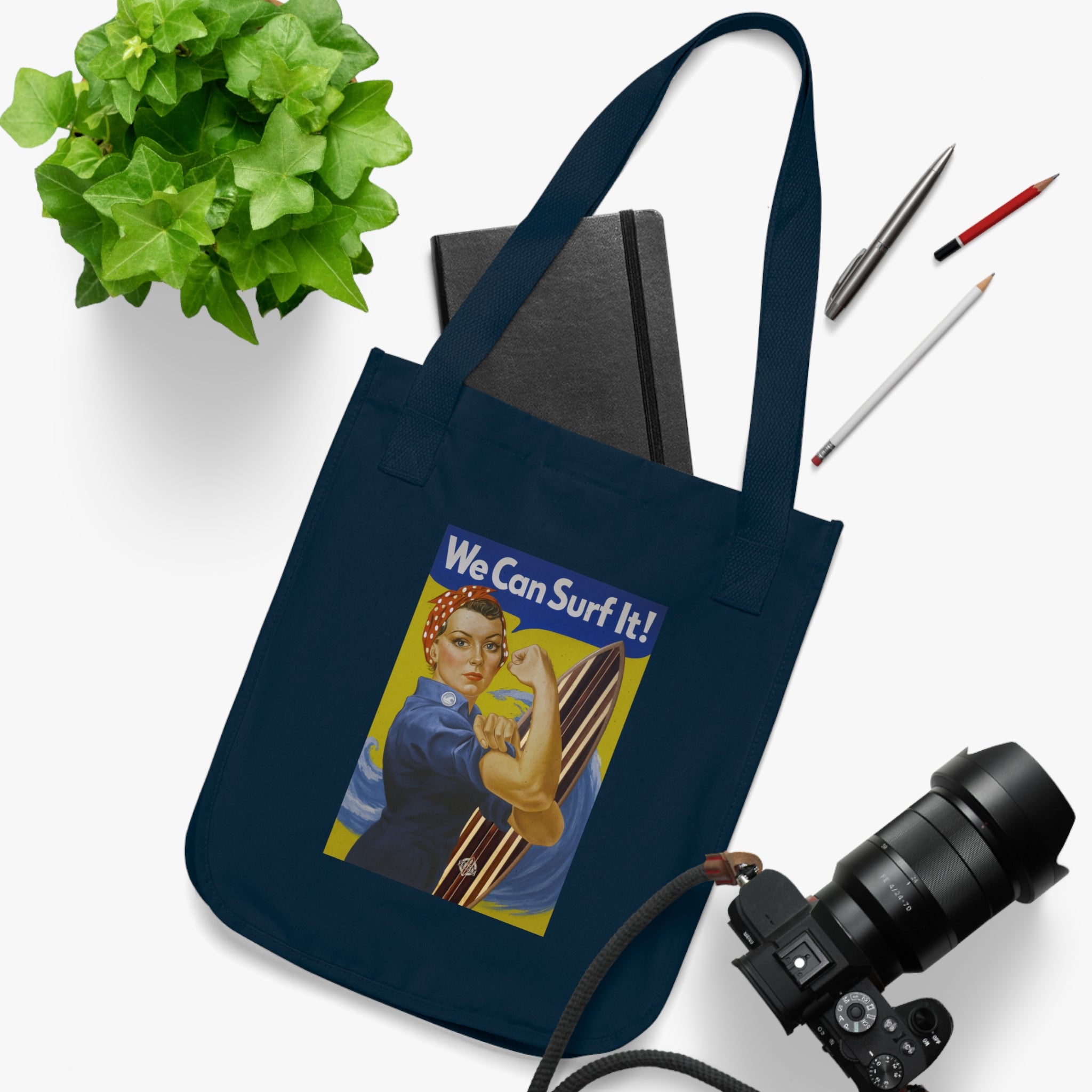 Rosie the Surfer Organic Cotton Tote Bag