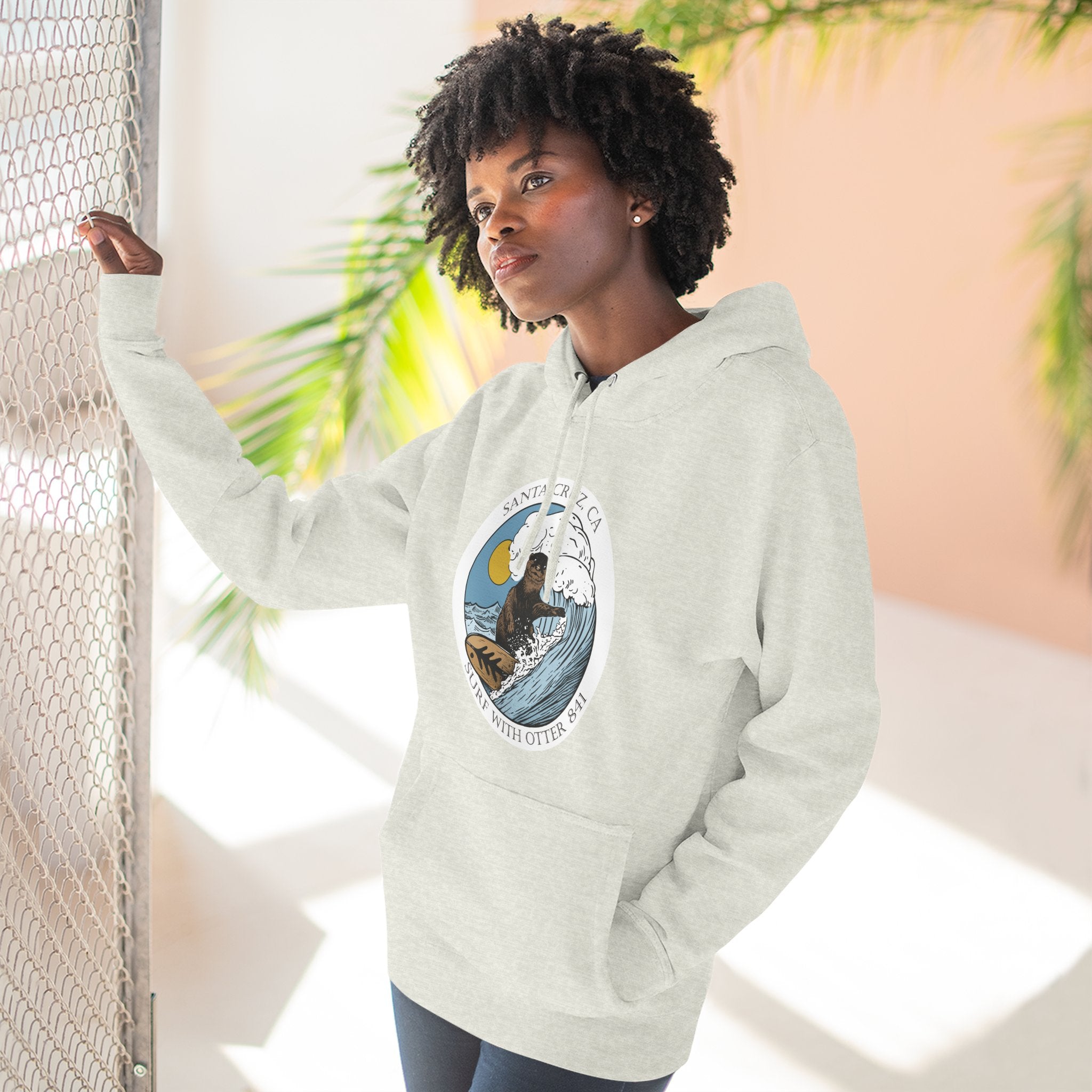 Surf with Otter 841 Fleece Hoodie
