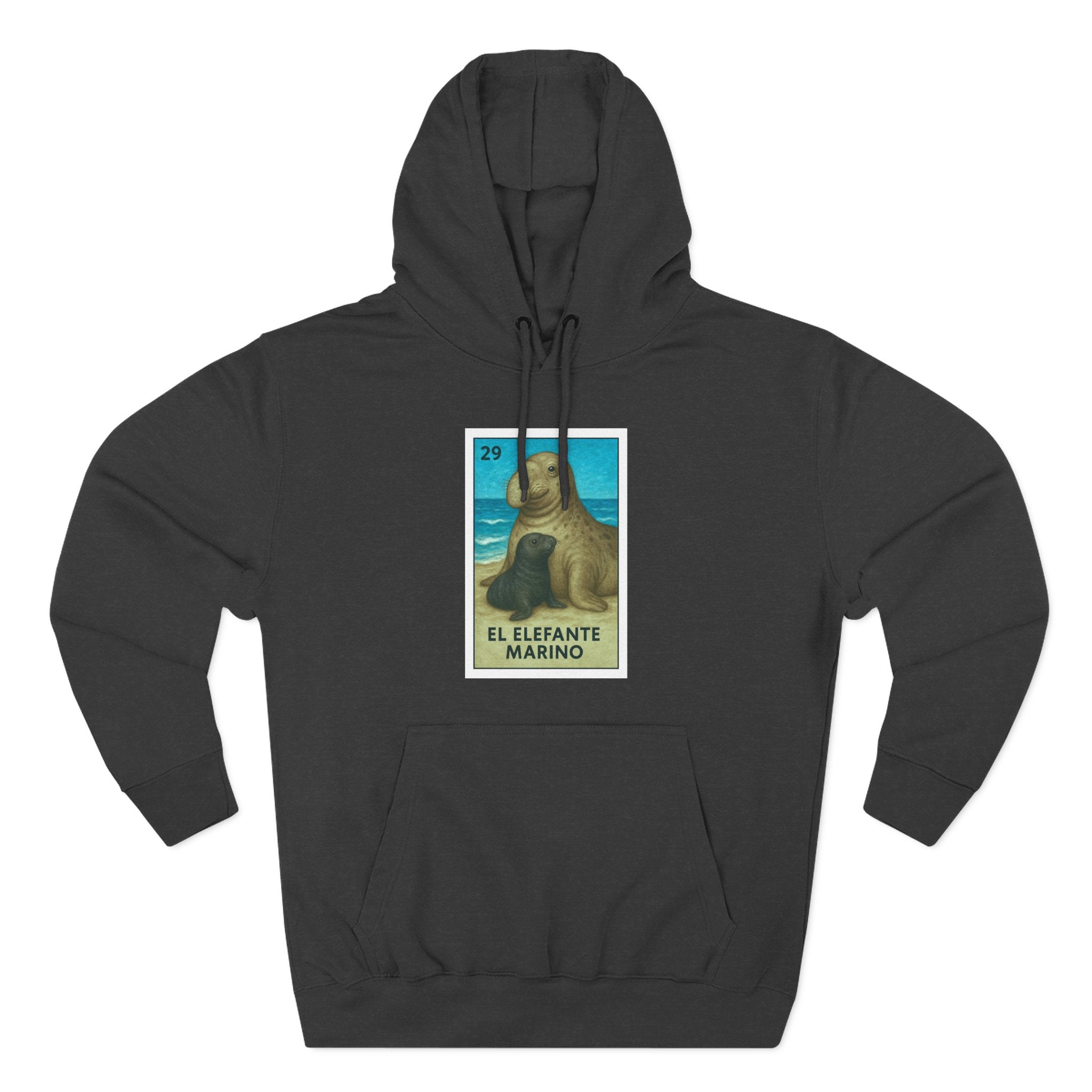 Elephant Seal Lotería fleece hoodie image 4