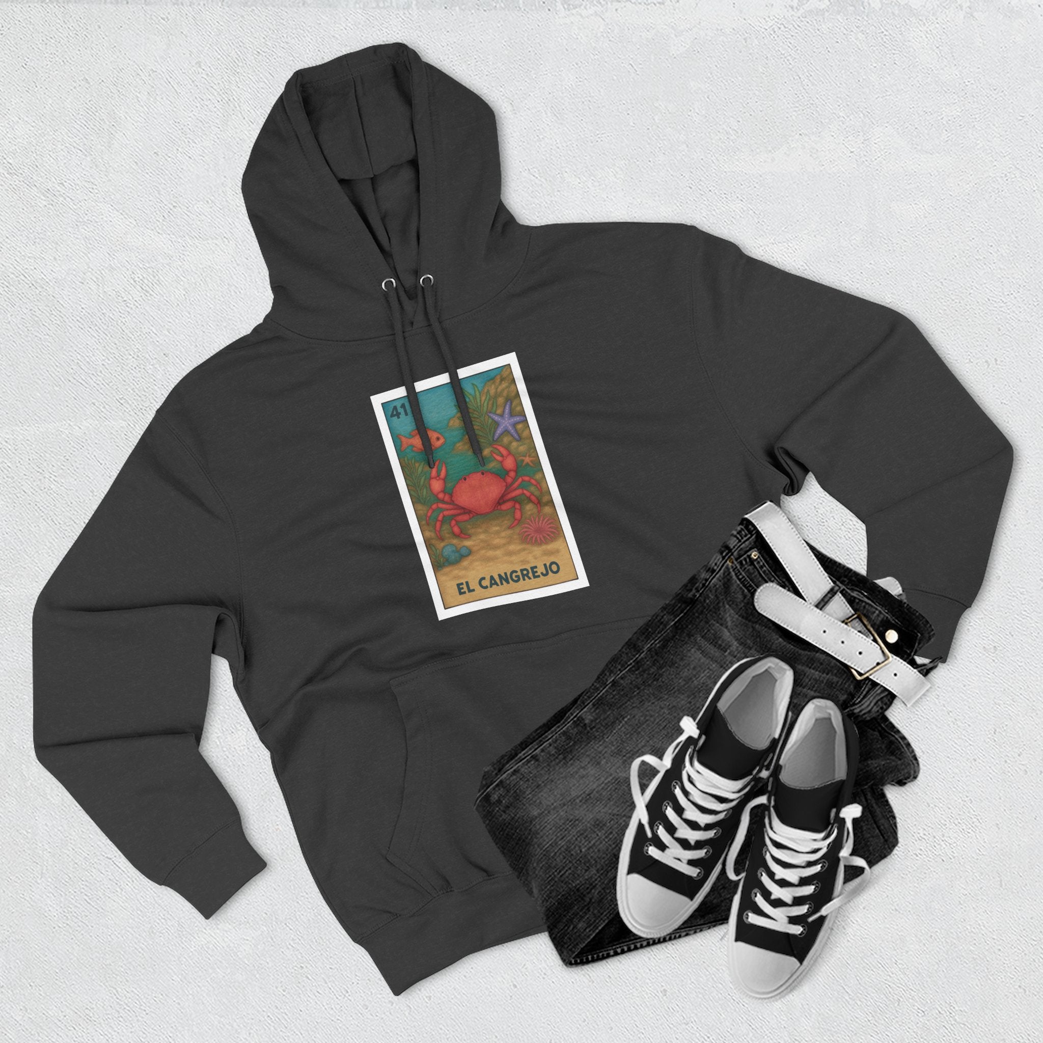 Crab Lotería Fleece Hoodie