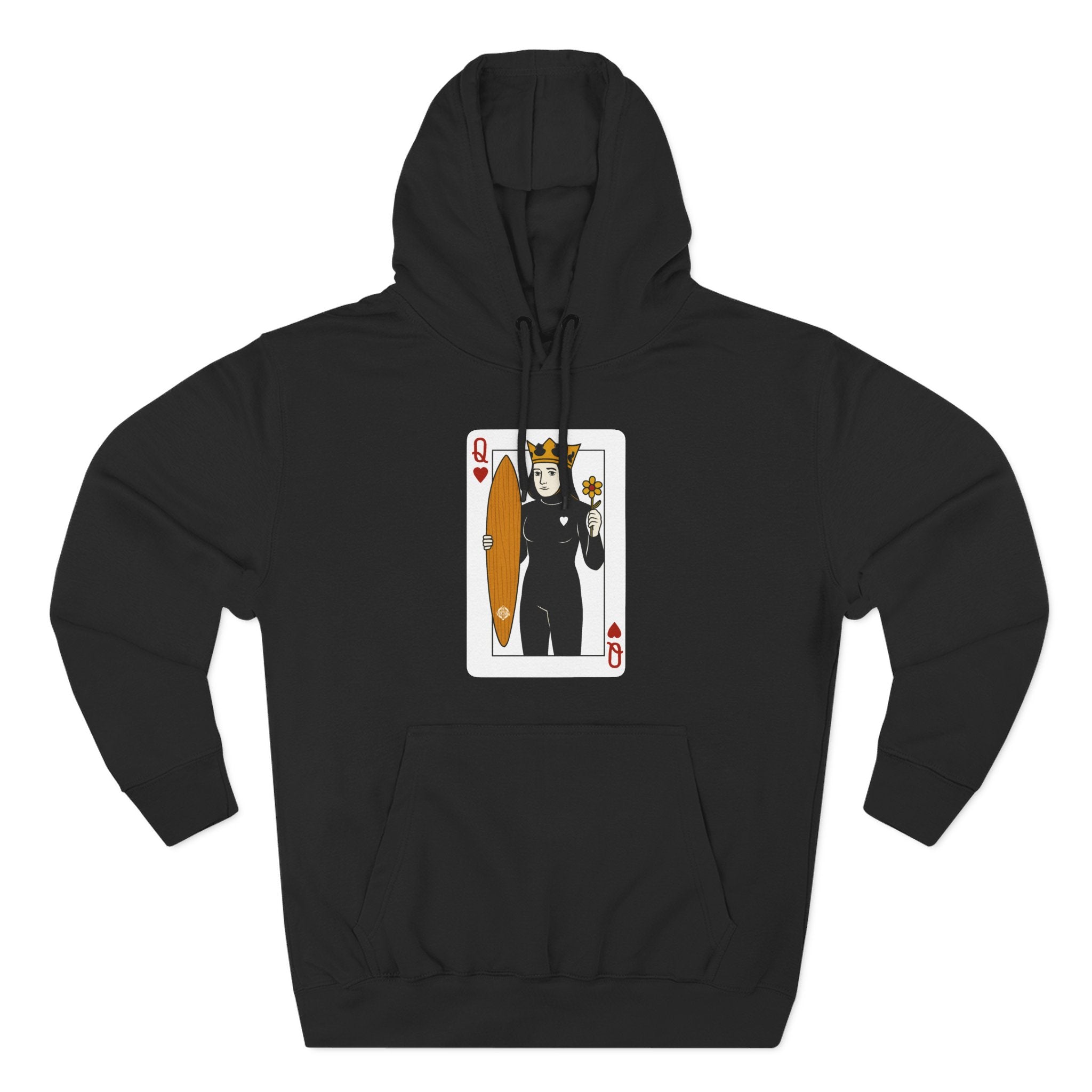 Queen of Hearts Surfer fleece hoodie image 7