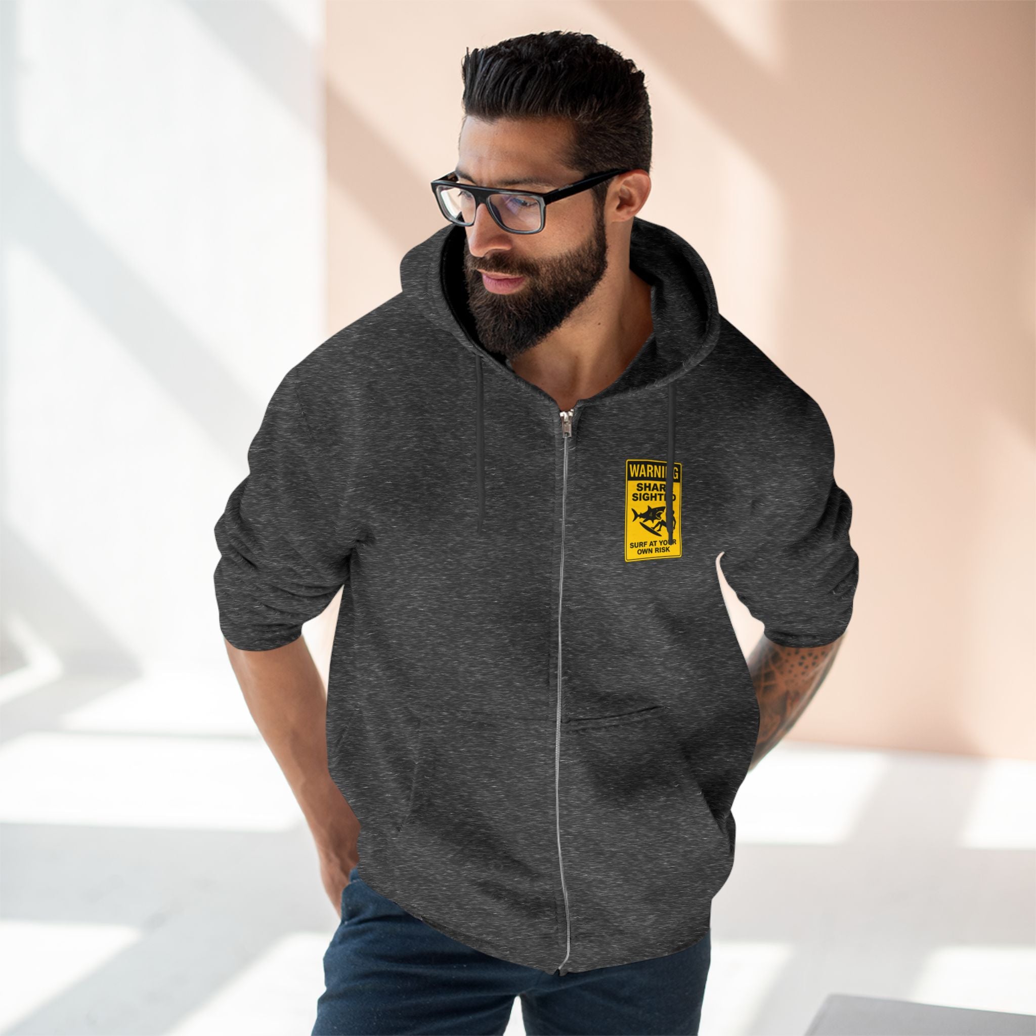 Shark Sighted zip fleece hoodie image 16