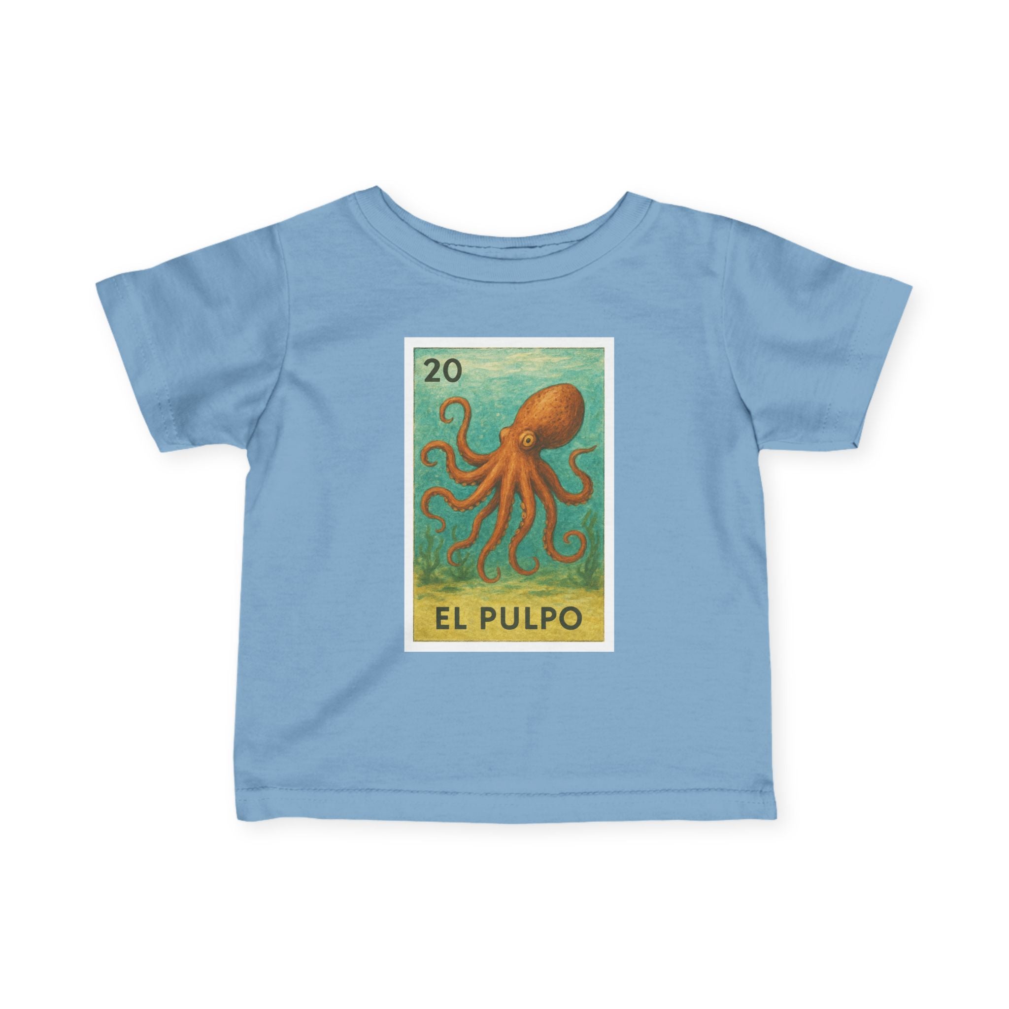 Octopus Lotería infant cotton t-shirt image 1