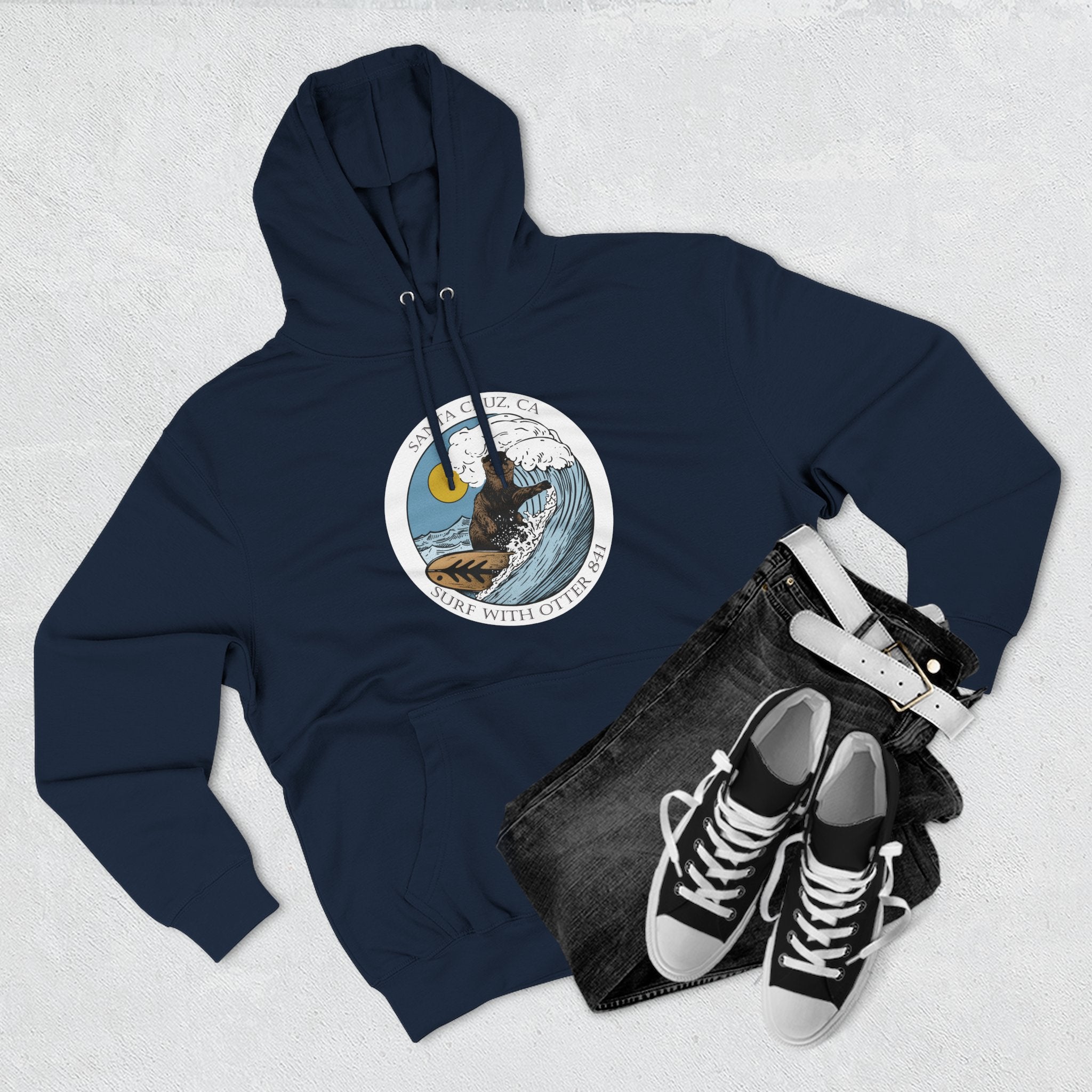 Surf with Otter 841 Fleece Hoodie
