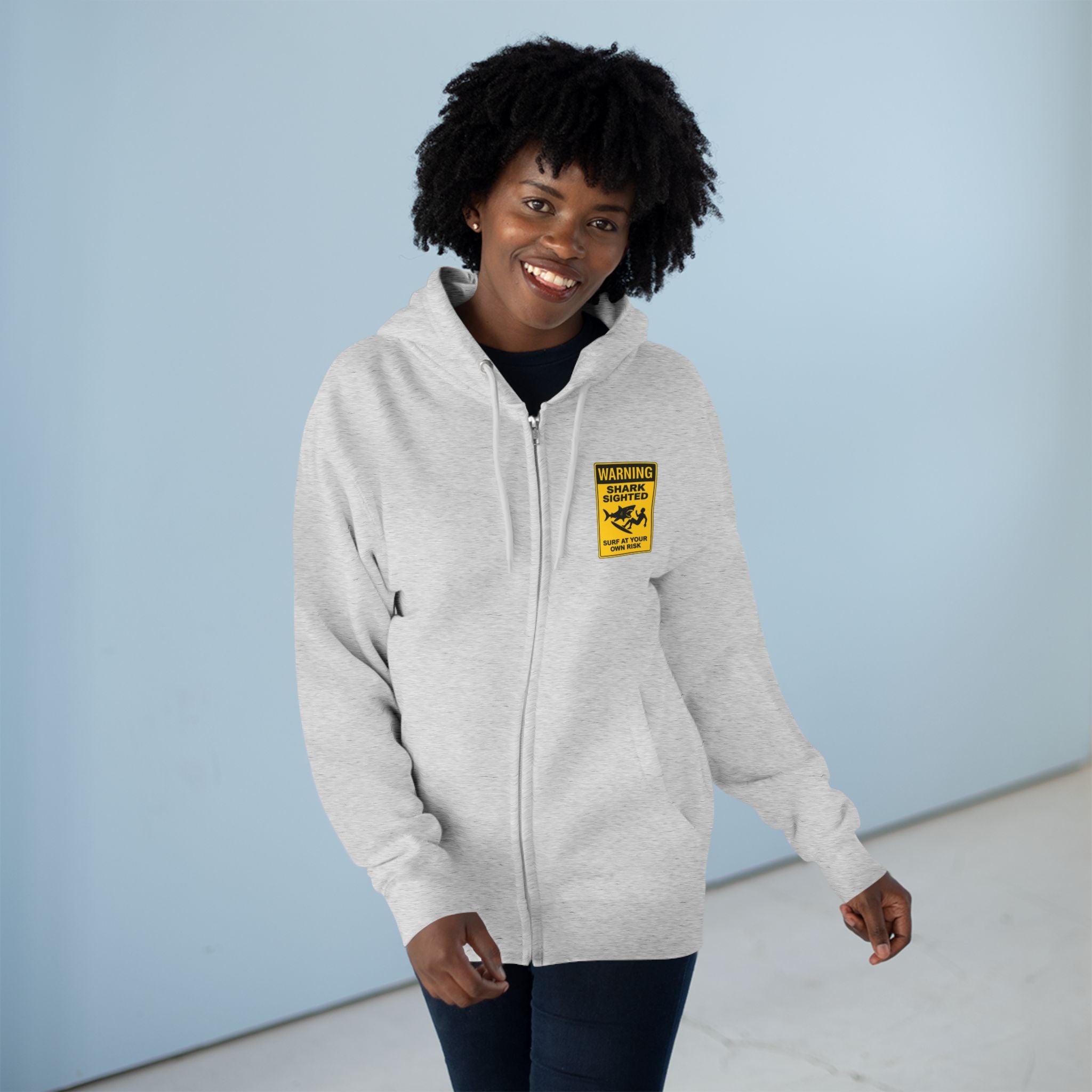 Shark Sighted zip fleece hoodie image 10