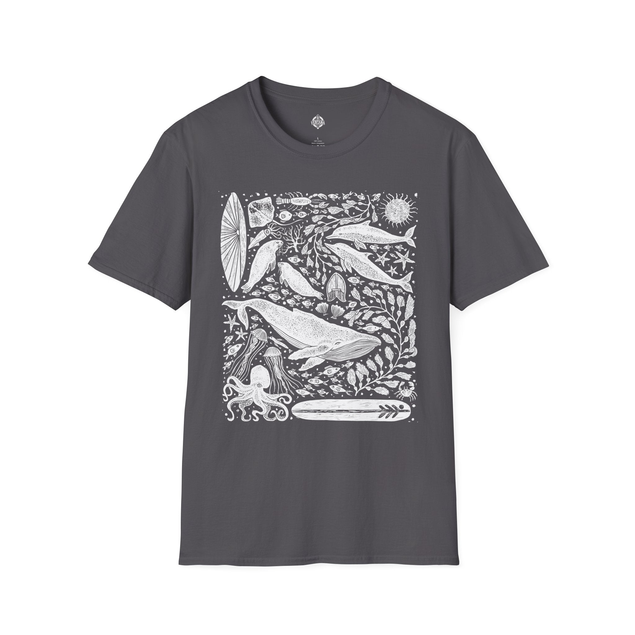 Ventana Marine Life by Lili Arnold cotton t-shirt image 13