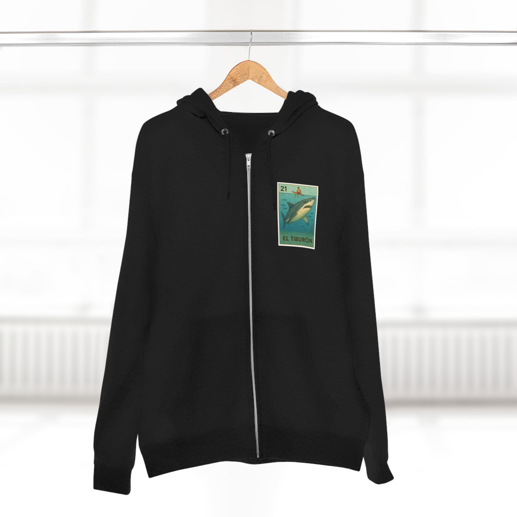 Shark Lotería zip fleece hoodie image 19