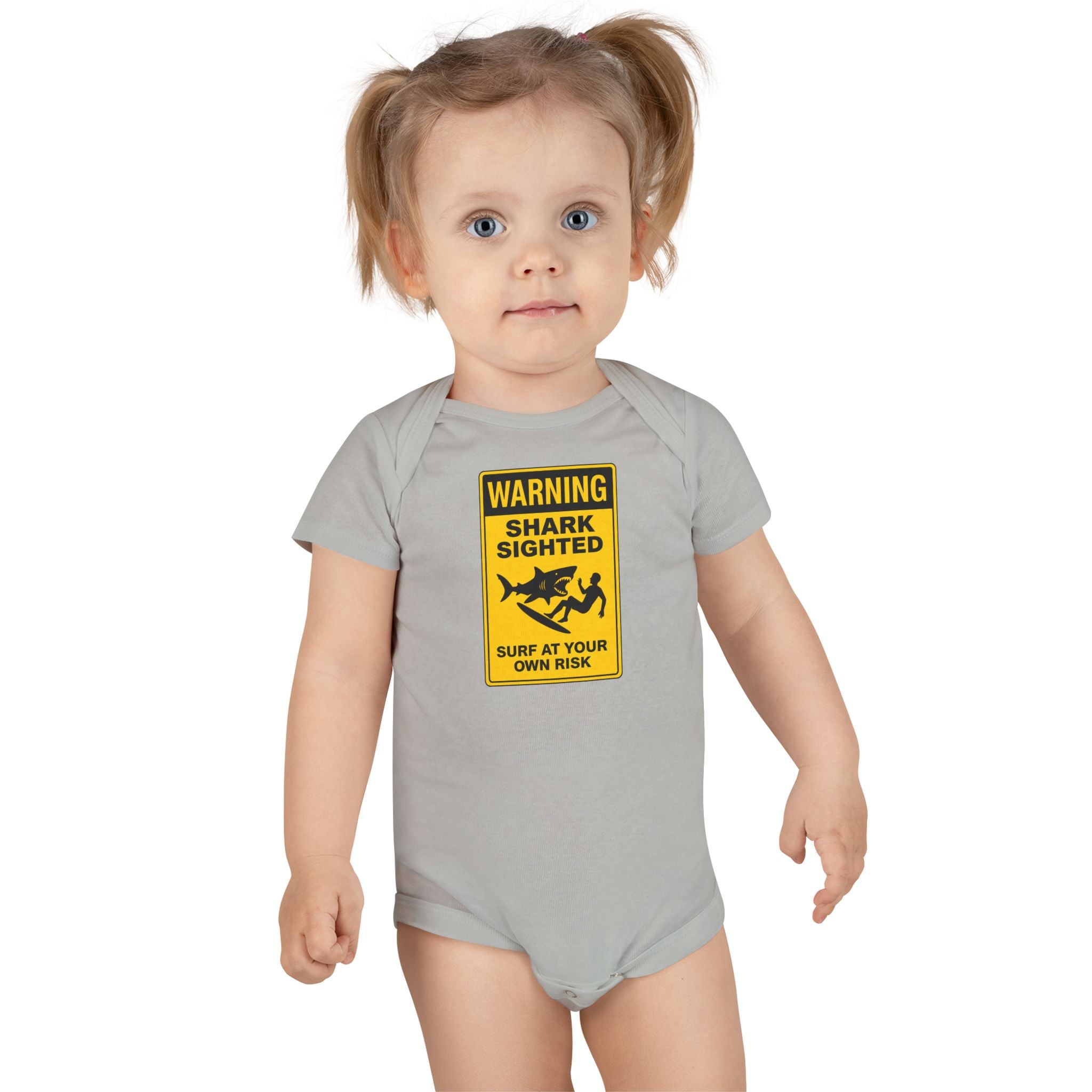 Shark Sighted baby cotton onesie image 10