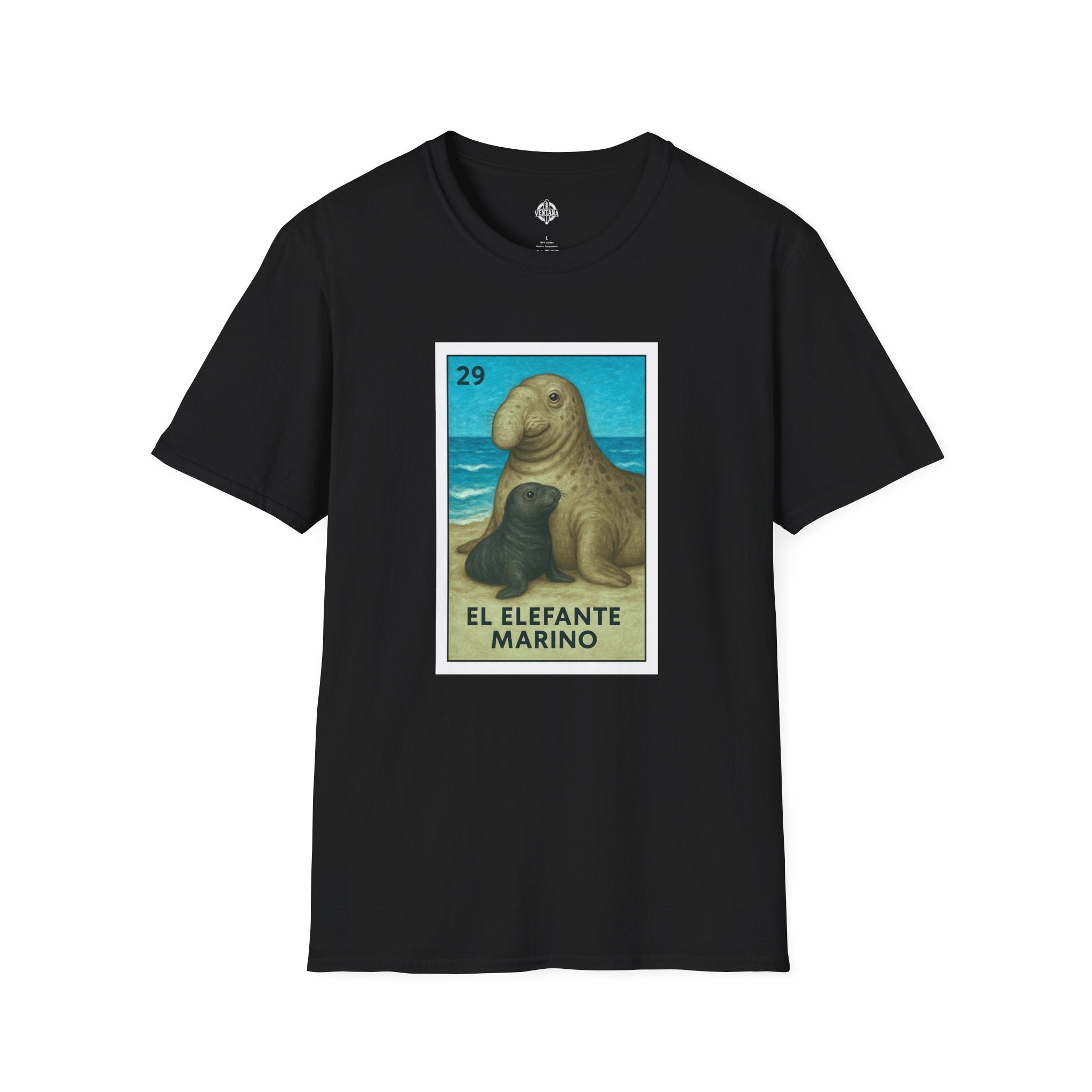 Elephant Seal Lotería cotton t-shirt image 4